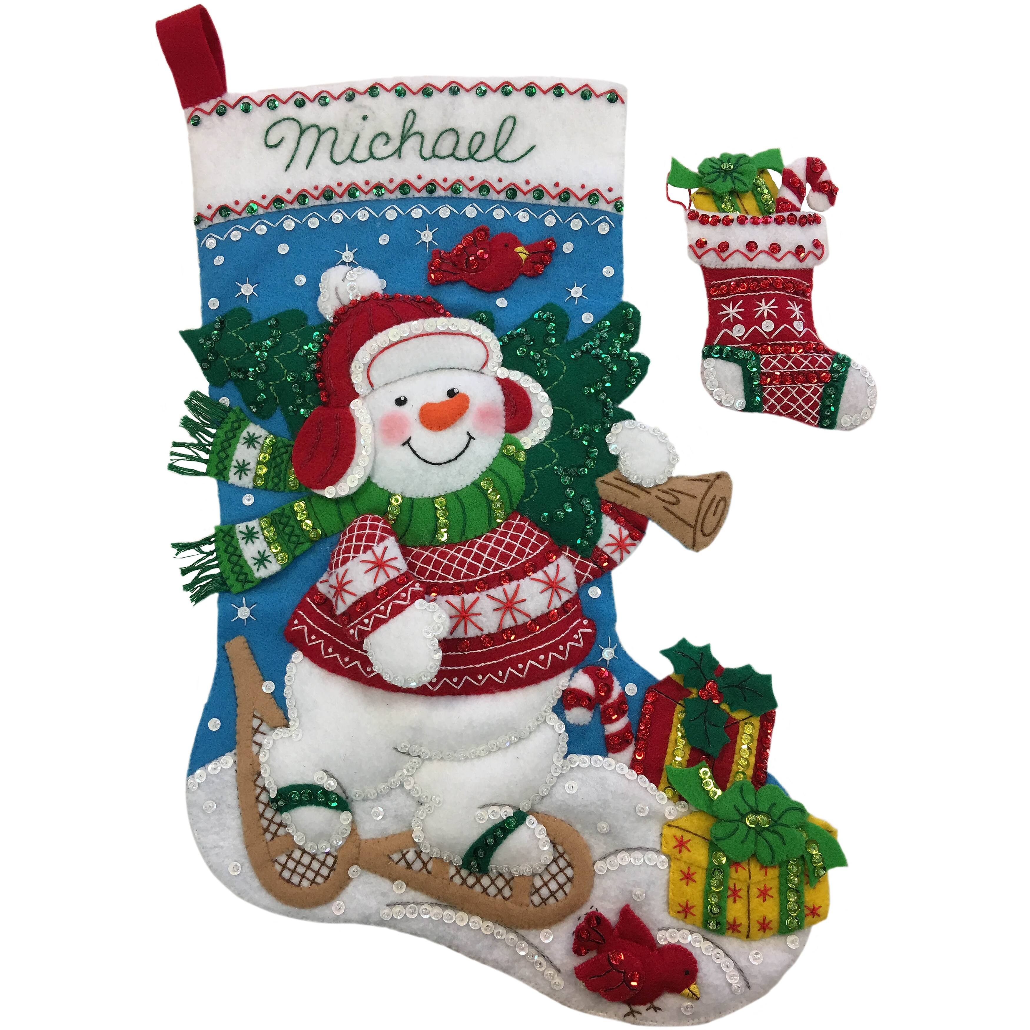 Bucilla Nordic Snowman Felt Stocking Kit Michaels