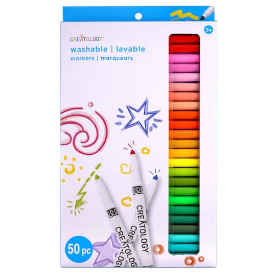Download 50 Color Round Tip Washable Marker Set by Creatology ...