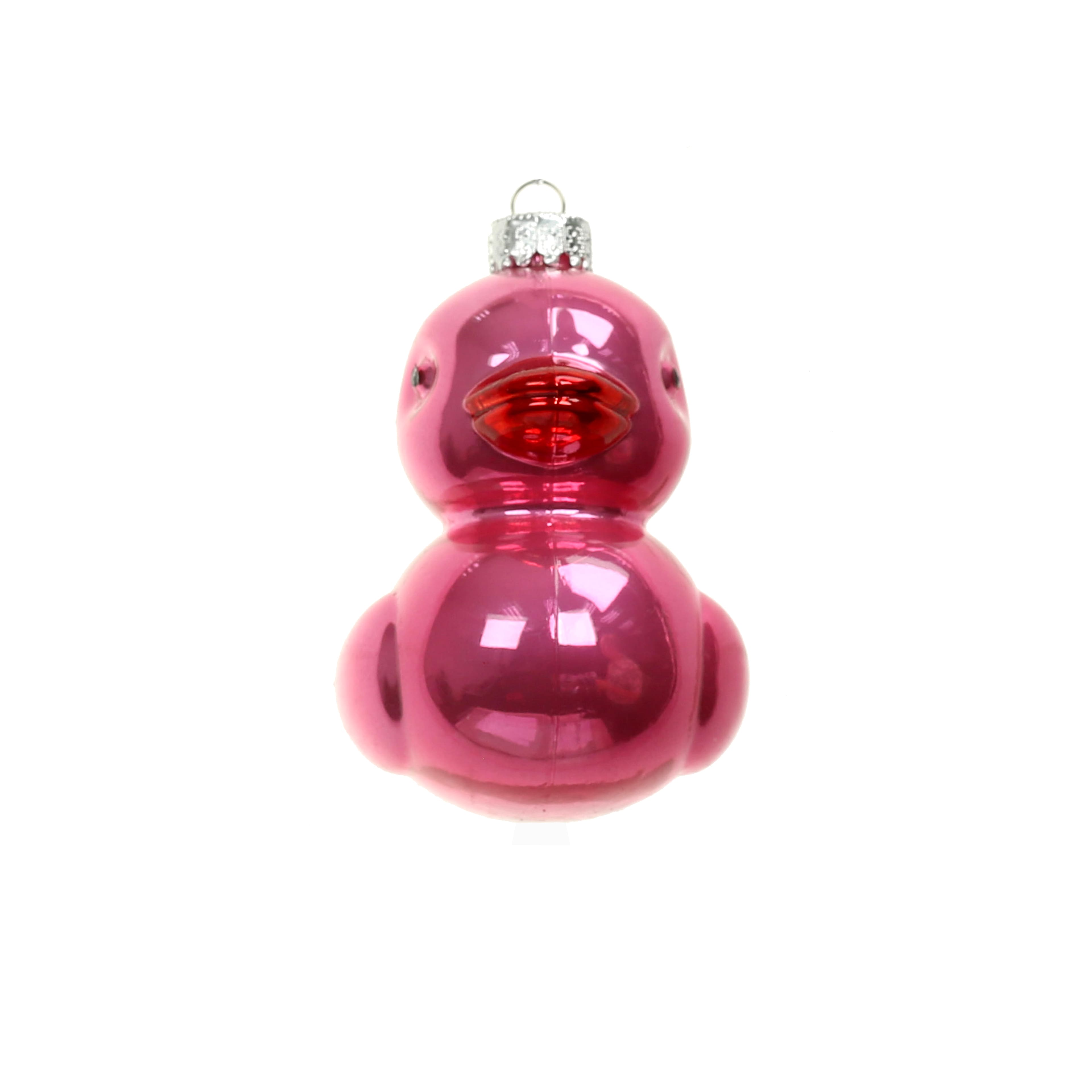 3.25&#x22; Pink Ducky Glass Ornament by Ashland&#xAE;