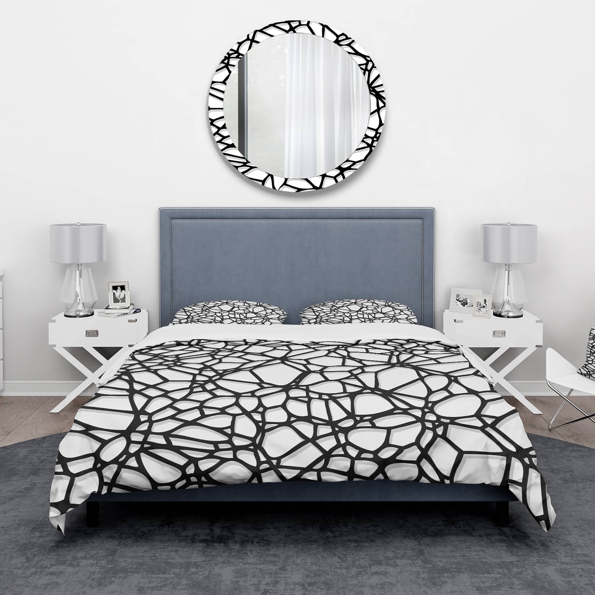Designart &#x27;Abstract Mosaic Pattern&#x27; Modern &#x26; Contemporary Bedding Set - Duvet Cover &#x26; Shams
