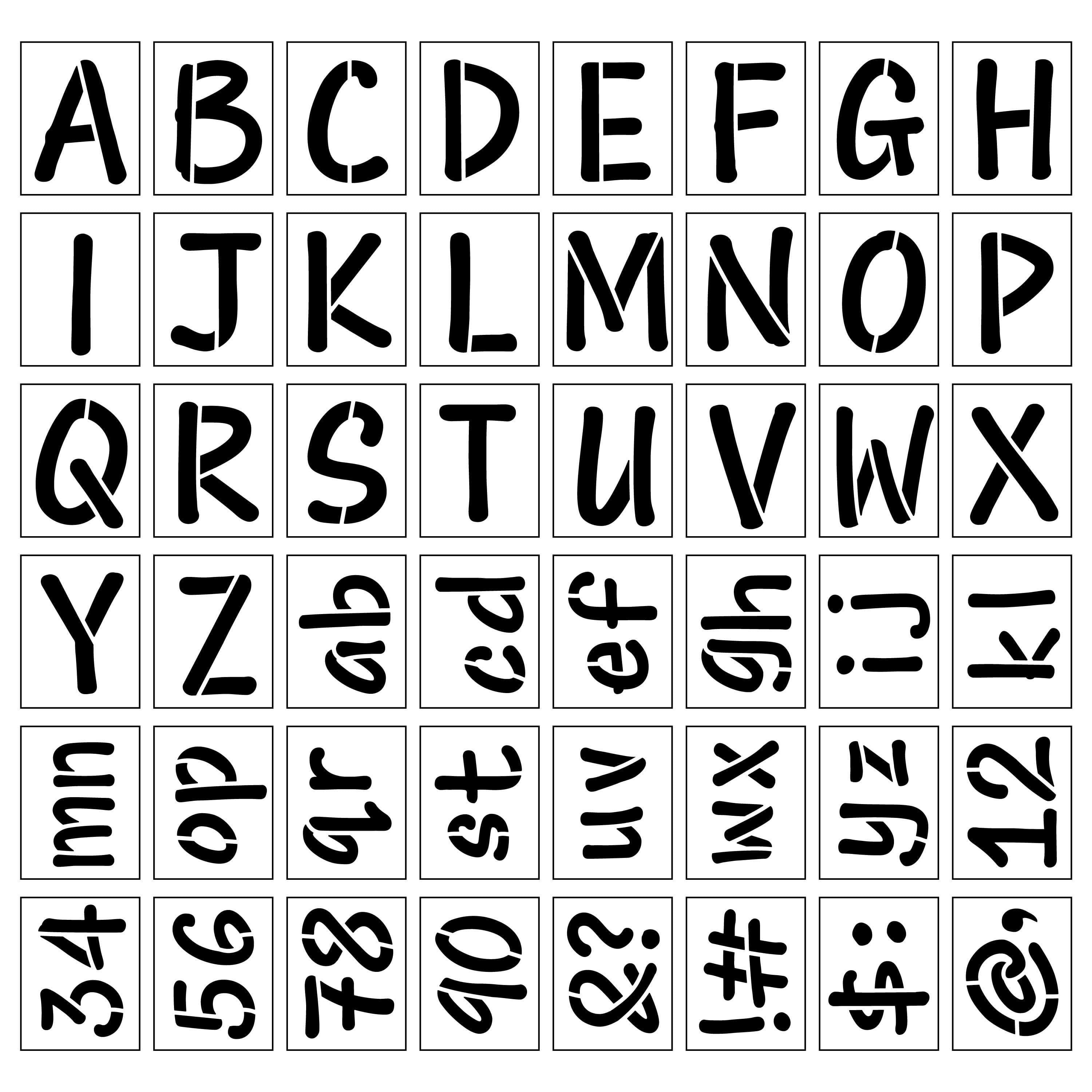 Letter & Number Stencils