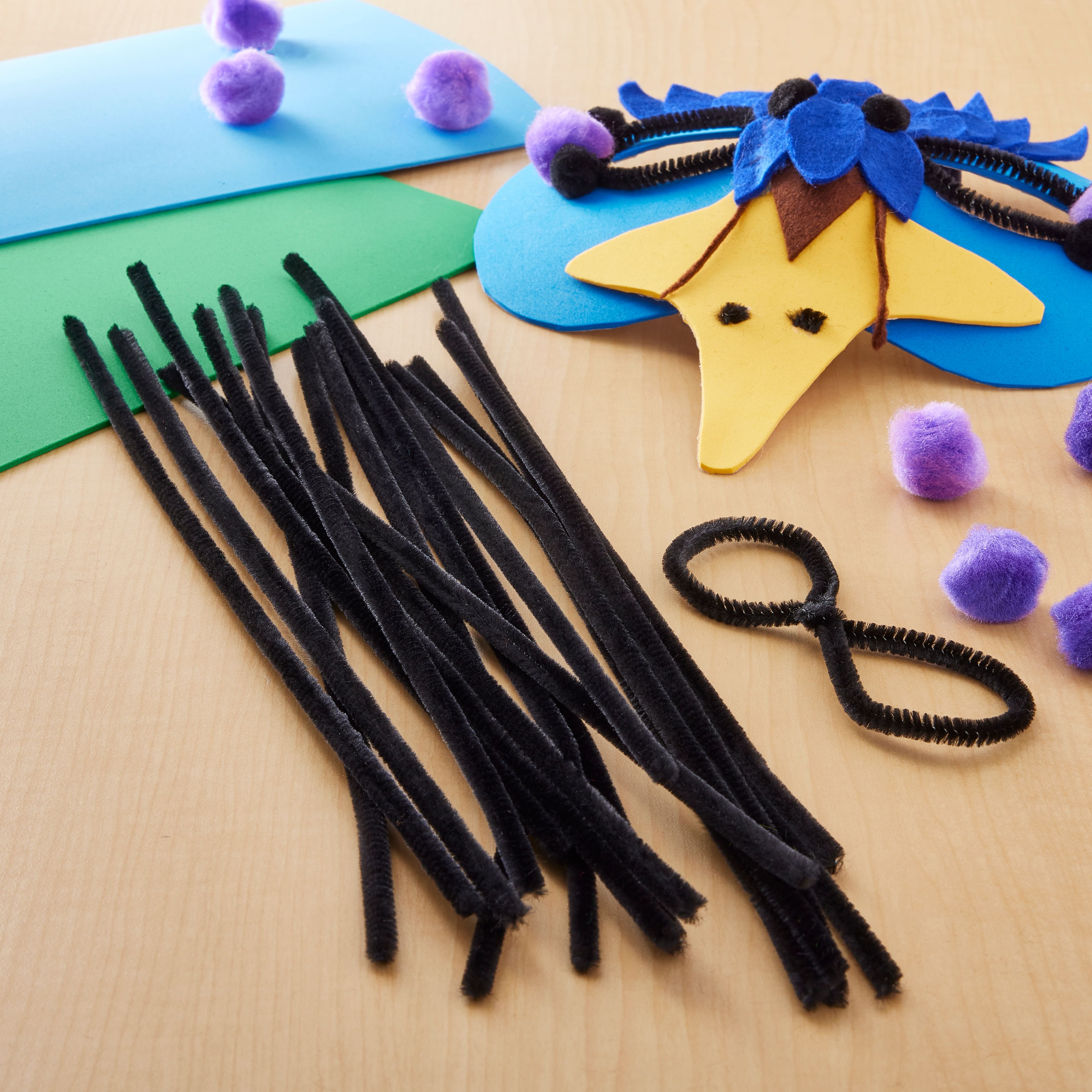 12 Packs: 350 ct. (4,200 total) Black Chenille Pipe Cleaners by Creatology&#x2122;