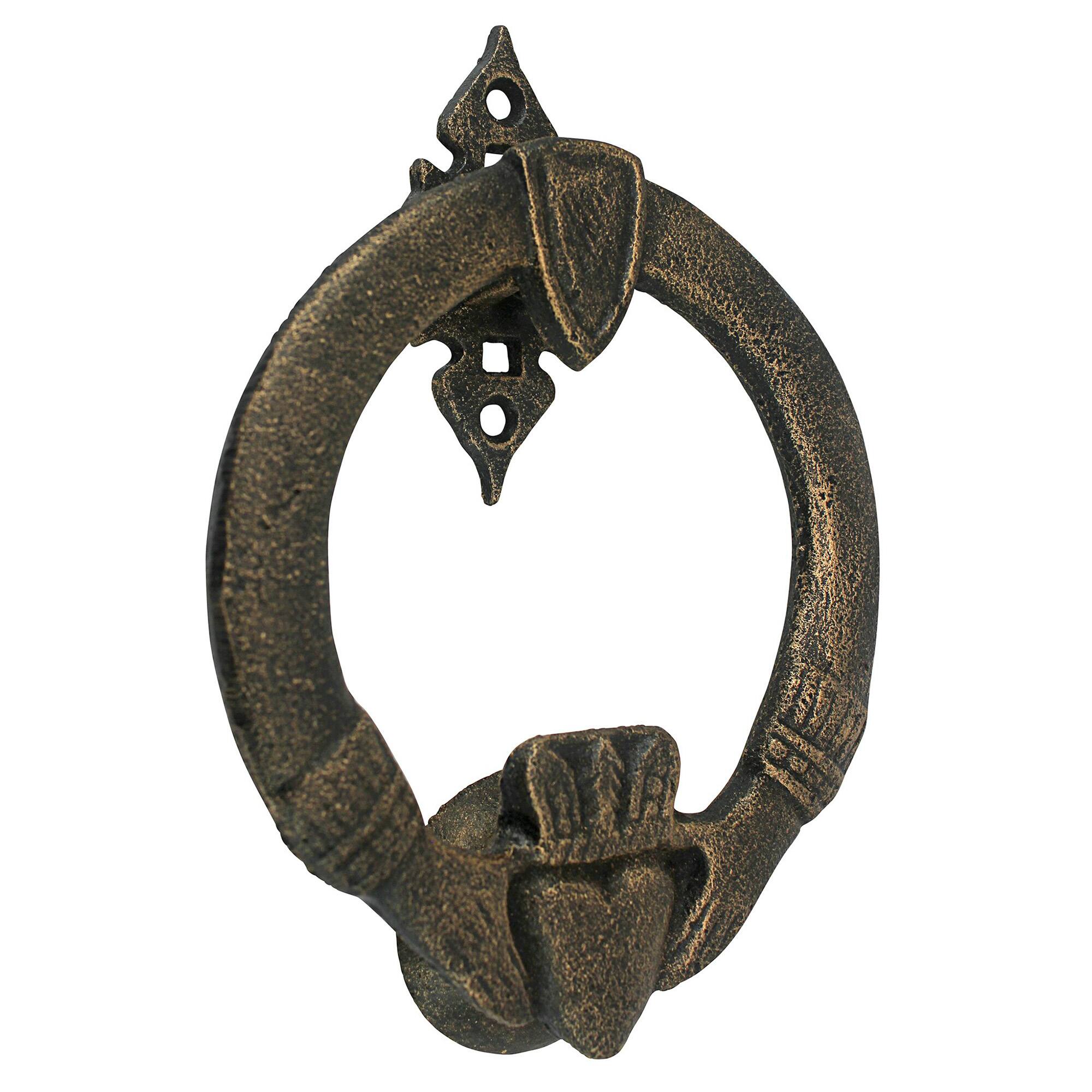 Design Toscano 5.5&#x22; Claddagh Authentic Foundry Iron Door Knocker
