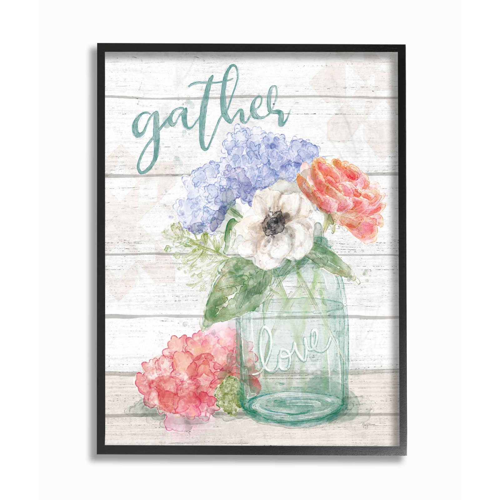 Stupell Industries Gather Love Black Framed Wall Art