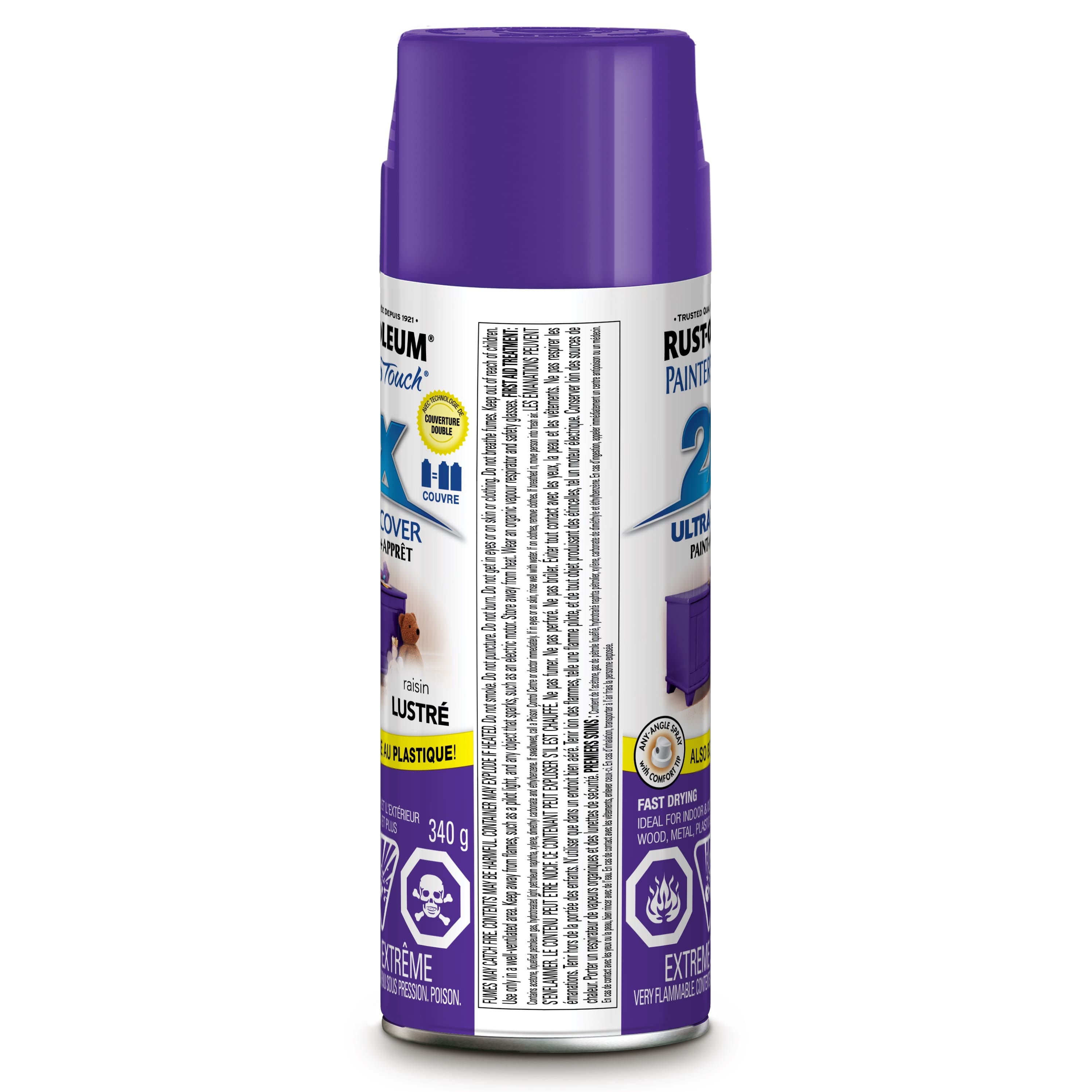 Appr&#xEA;t et peinture en a&#xE9;rosol tr&#xE8;s couvrante 2X Ultra Cover Painter&#x2019;s Touch de Rust-Oleum