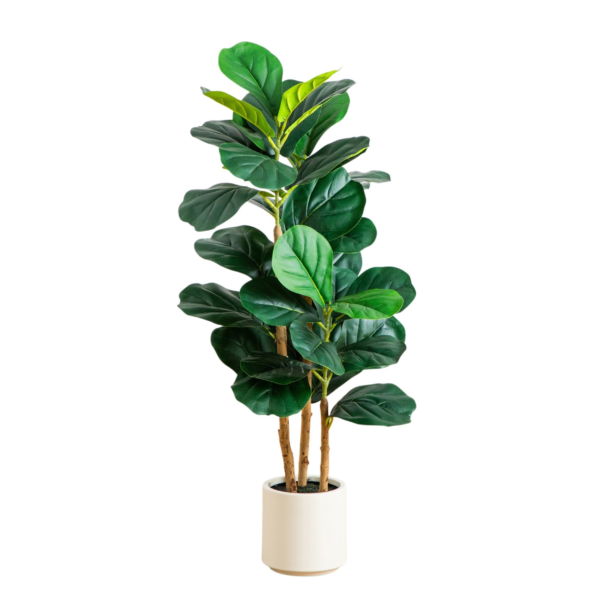 3ft. Artificial Fiddle Leaf Tree in Decorative White Planter