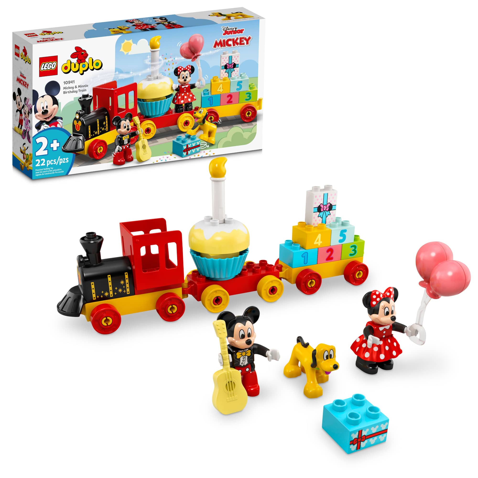 LEGO&#xAE; DUPLO&#xAE; Disney Mickey &#x26; Minnie Birthday Train 10941 Building Toy (22 Pieces)