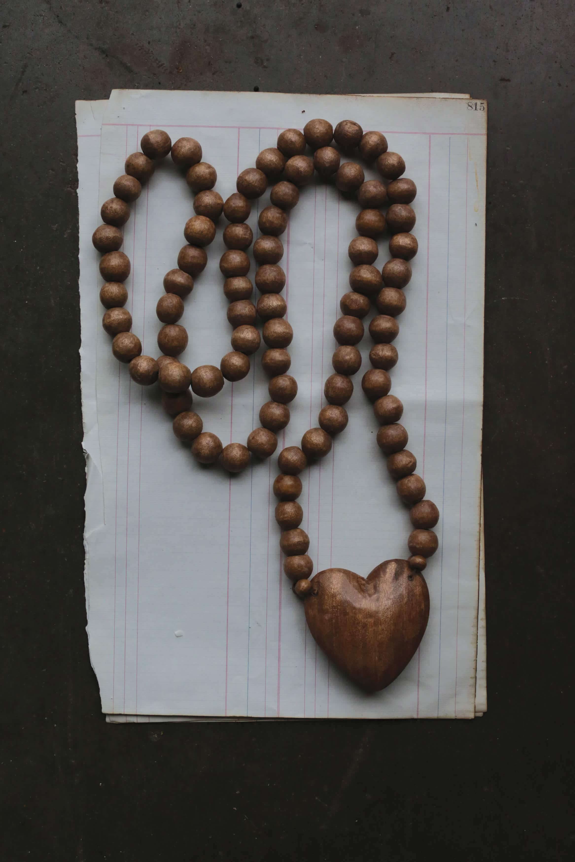 Hello Honey&#xAE; Hand Carved Wood Beads with Heart