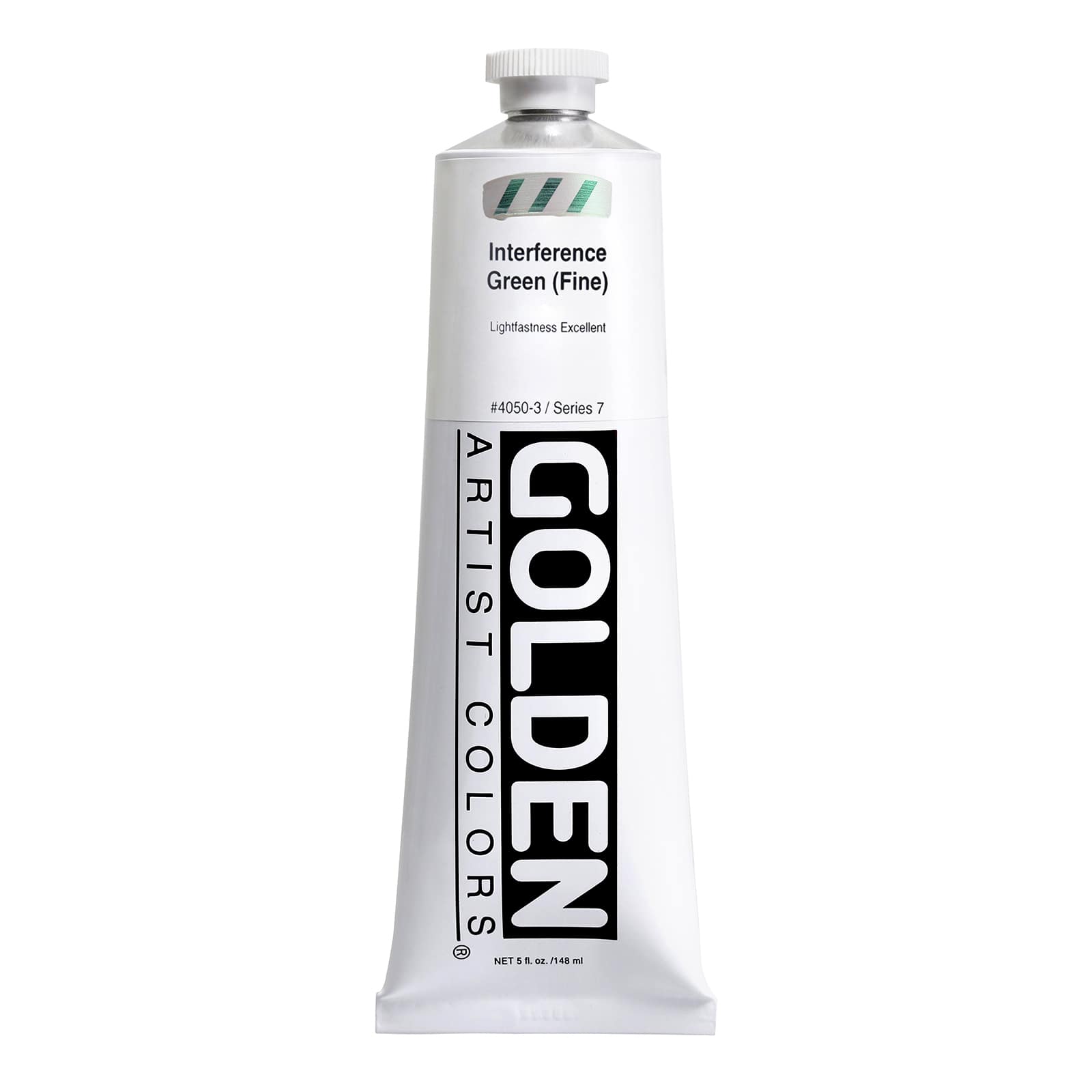Golden Heavy Body Interference Acrylics 5 oz Paint in Interference Green (Fine)