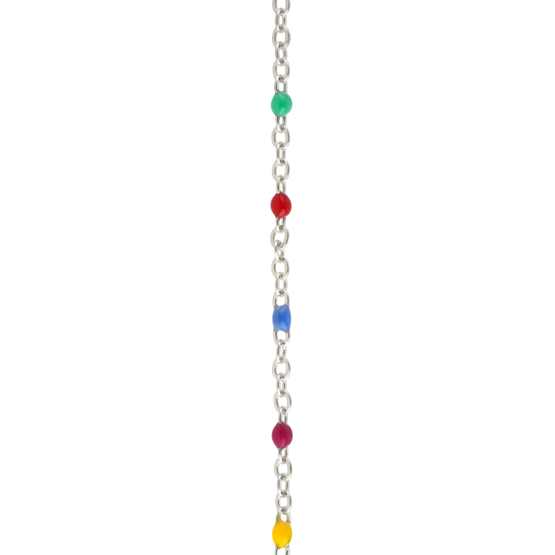 18" Rhodium Enamel Cable Chain by Bead Landing™