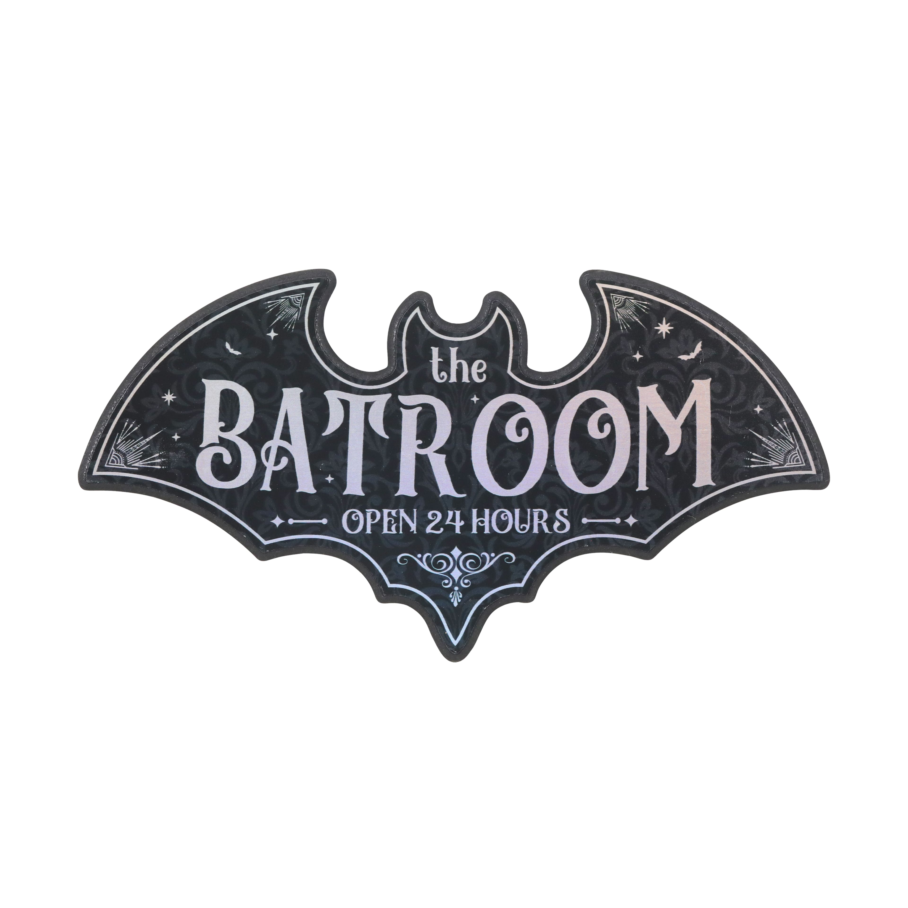 15.75" x 8.25" Batroom Open 24 Hours Wall Sign by Ashland®