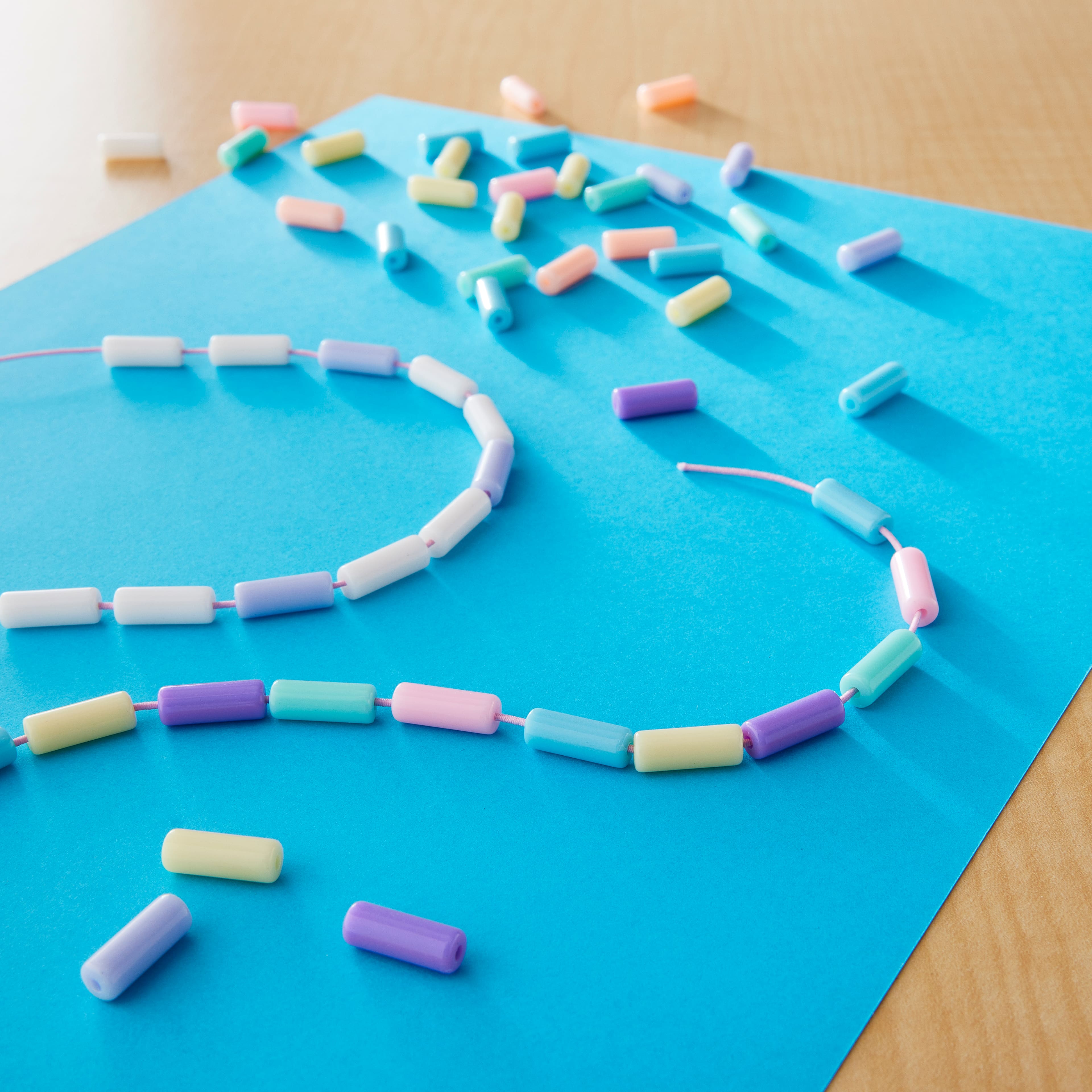 Pastel Plastic Tube Beads by Creatology&#x2122;, 12.5mm x 5mm