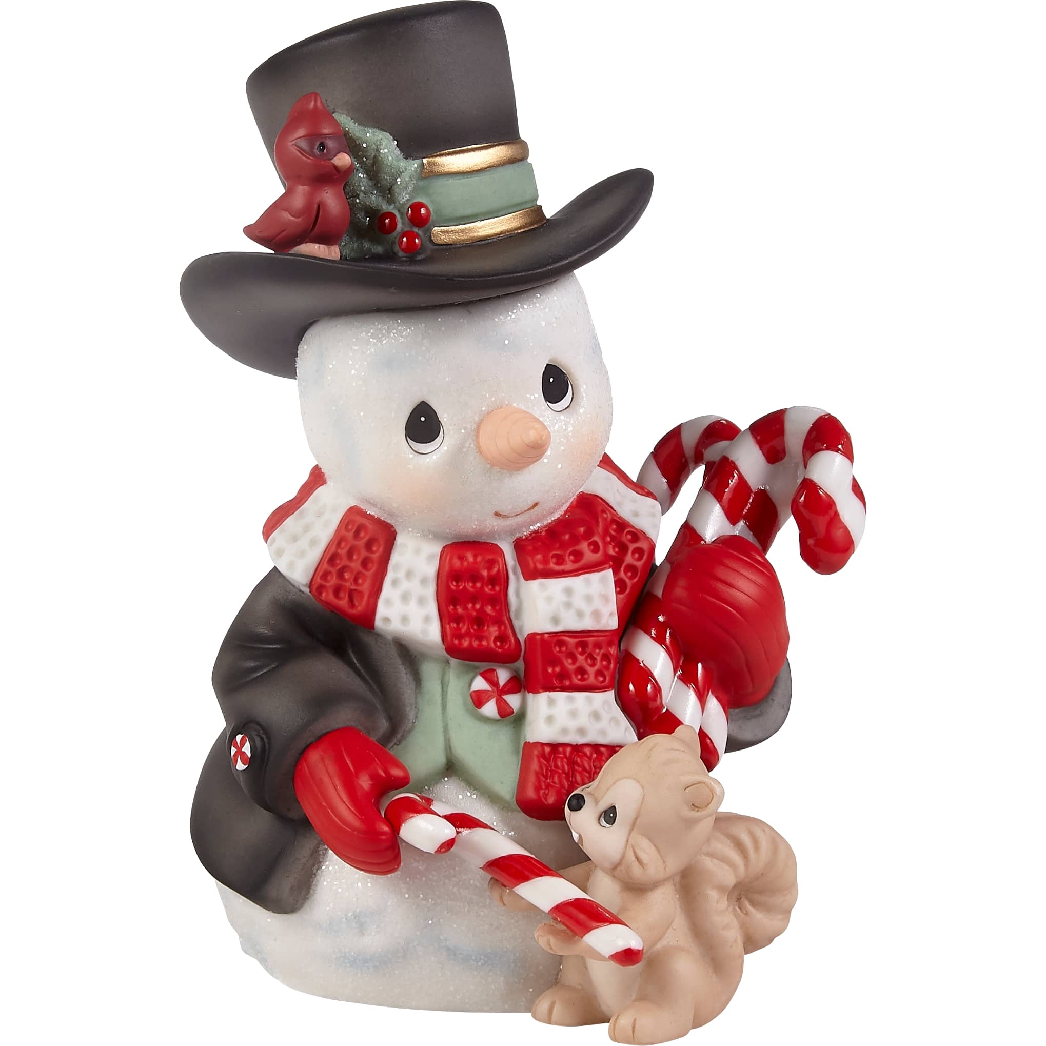 Precious Moments 5.5&#x22; Wishing You a Sweet Season Annual Snowman Bisque Porcelain Figurine