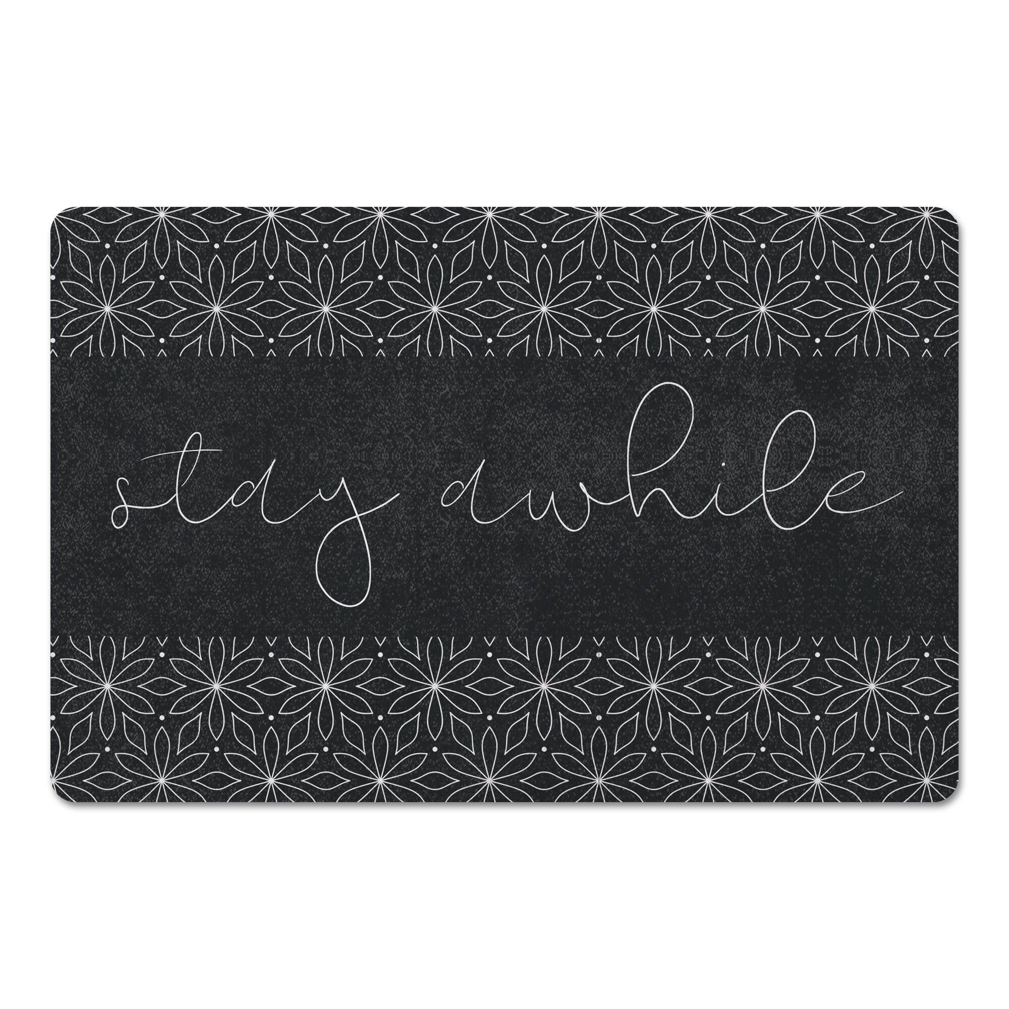 Stay Awhile Flowers 27" x 18" Floor Mat