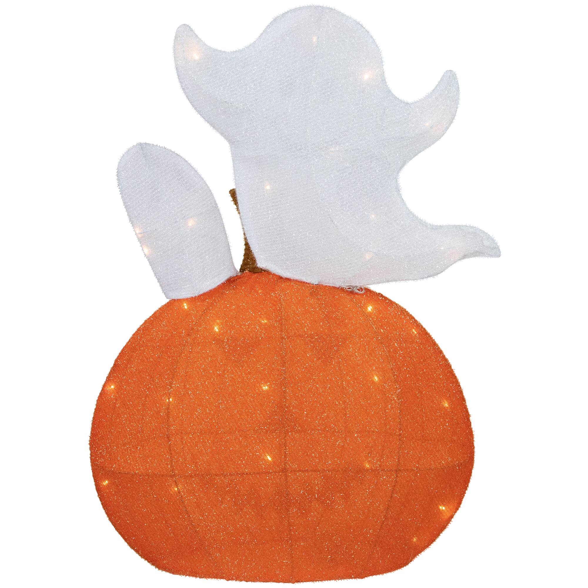 28&#x22; LED Lighted Jack-O-Lantern &#x26; Ghosts Halloween Decoration