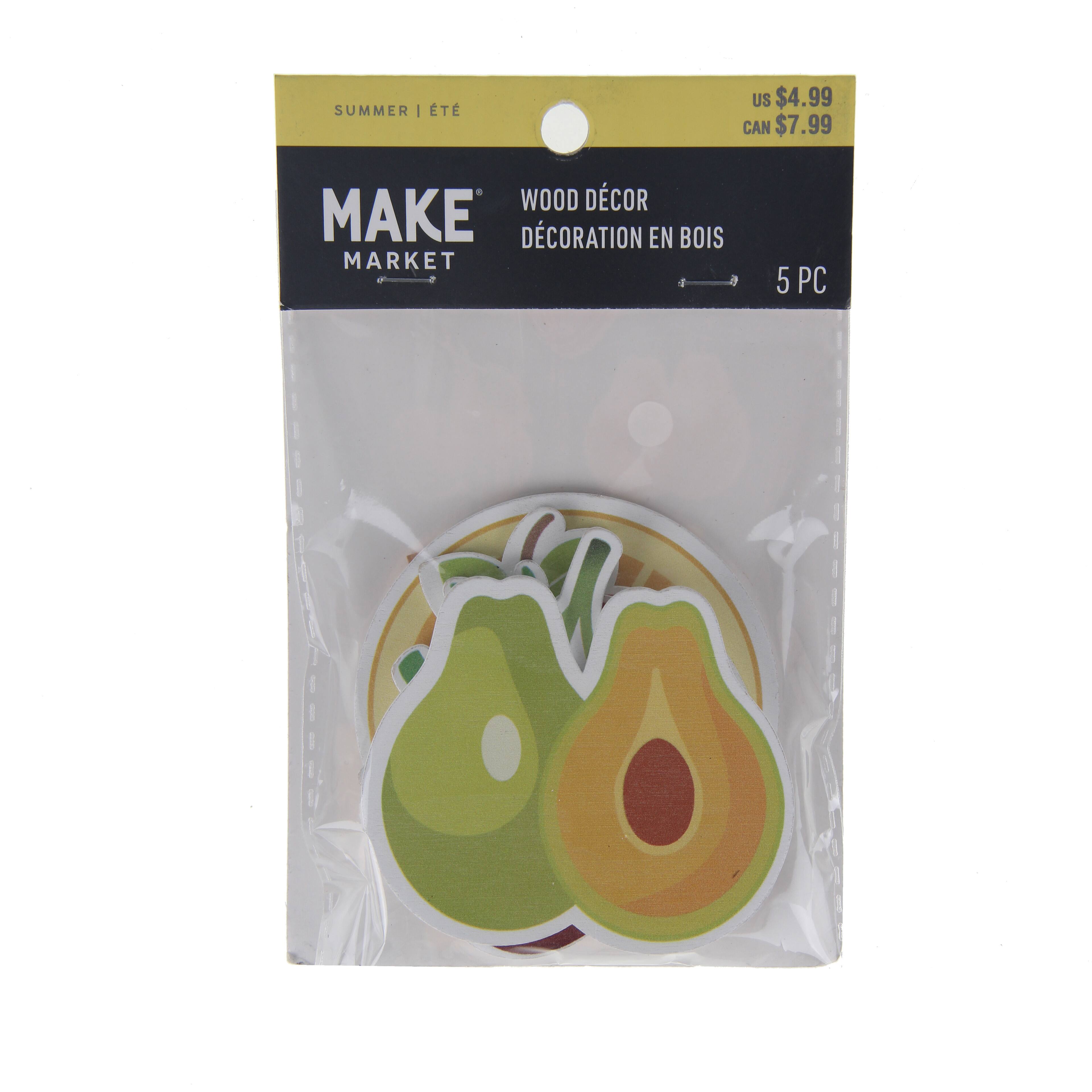 Fruit Finished Wood D&#xE9;cor Shapes by Make Market&#xAE;