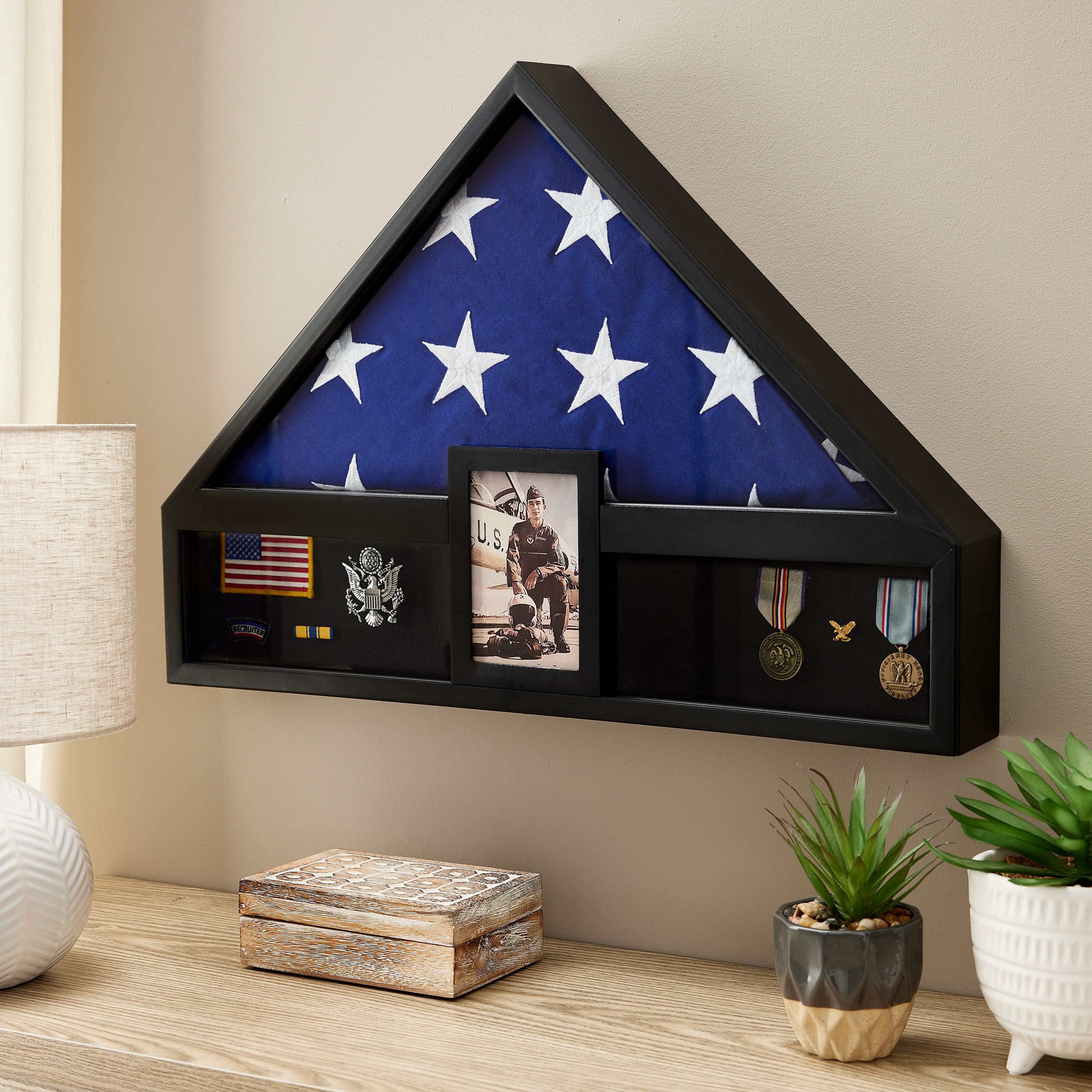 Deluxe Flag Case with Photo Display by Studio D&#xE9;cor&#xAE;