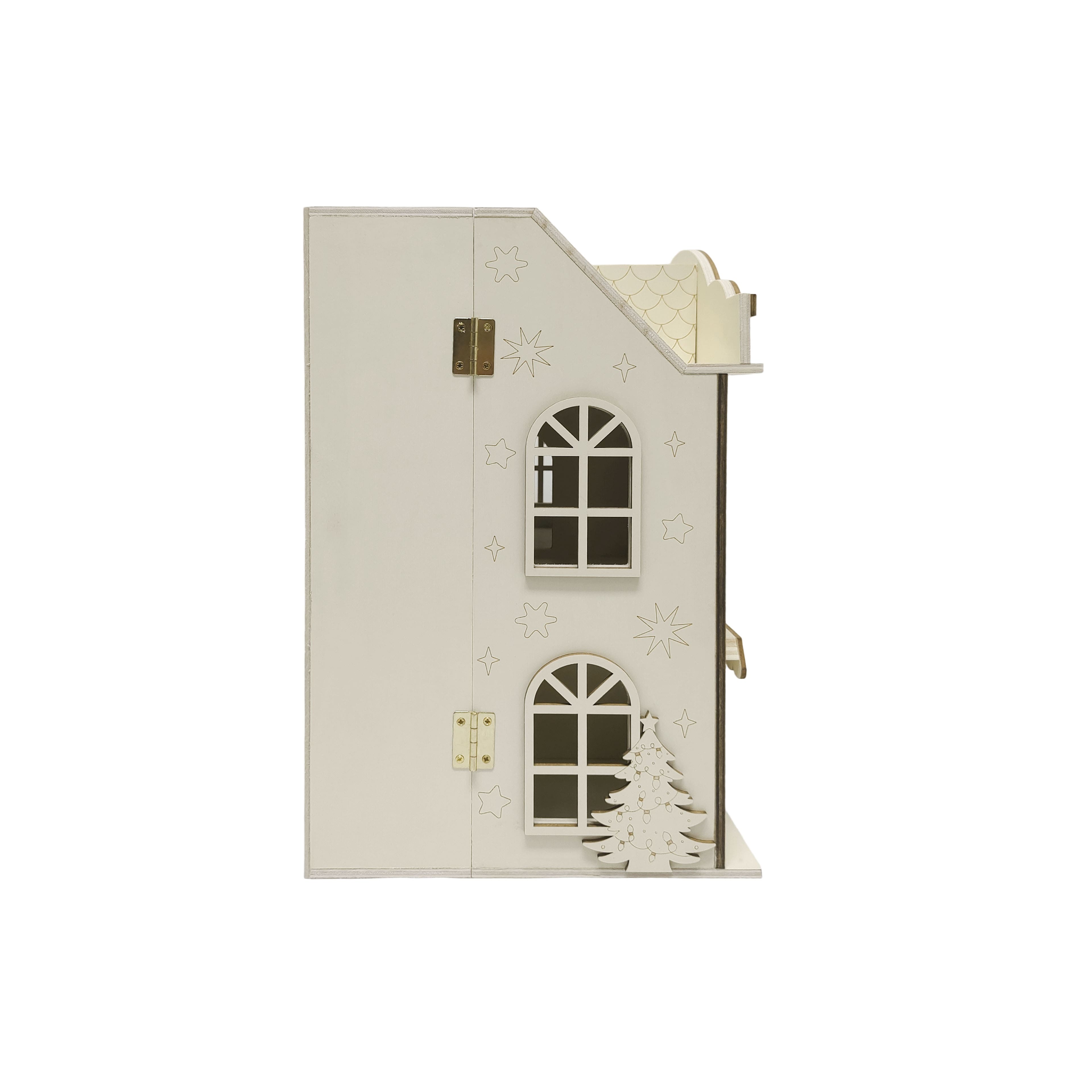 12&#x22; Christmas Shop DIY Wood Dollhouse by Make Market&#xAE;