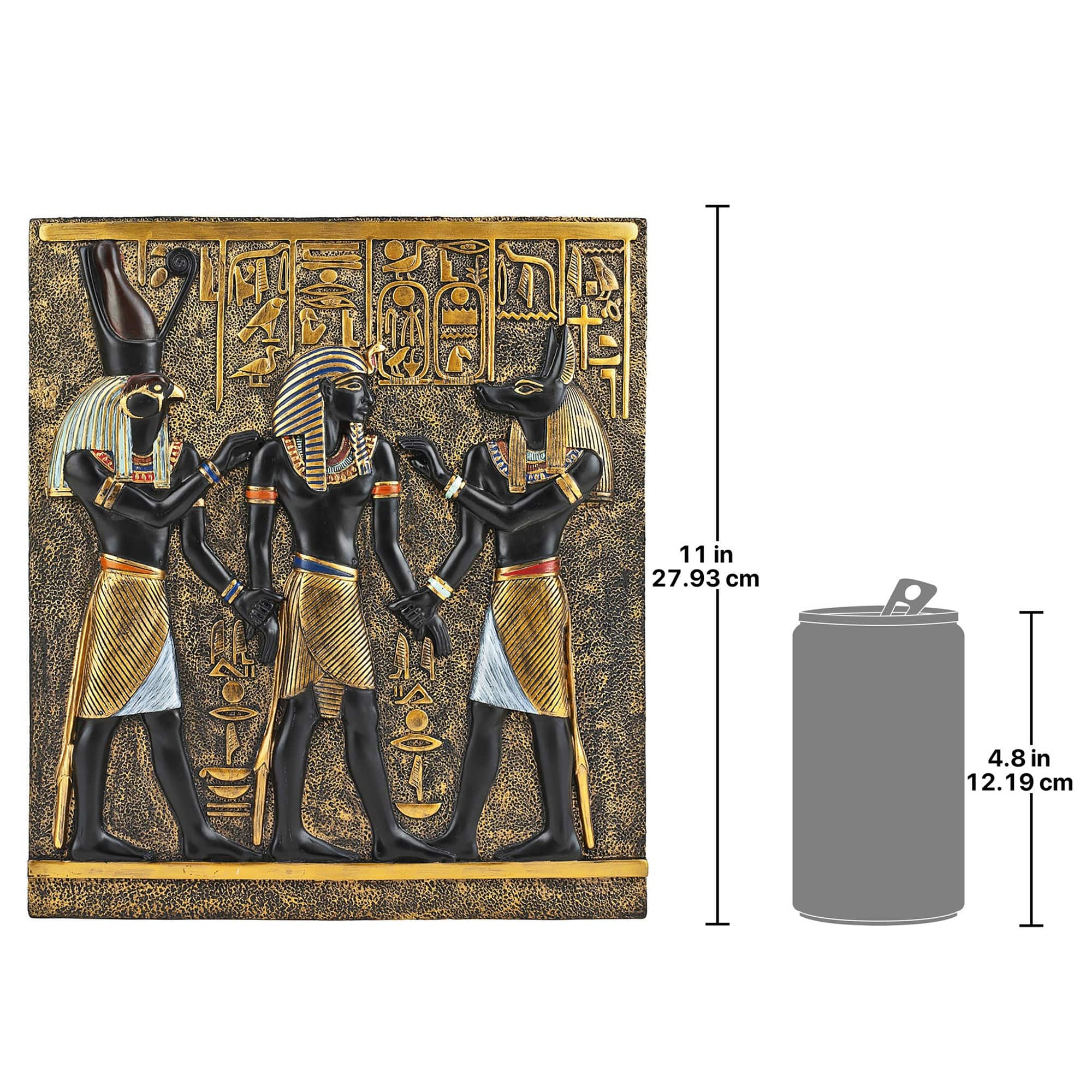 Design Toscano 11&#x22; Rameses I Between Horus &#x26; Anubis Egyptian Wall Frieze