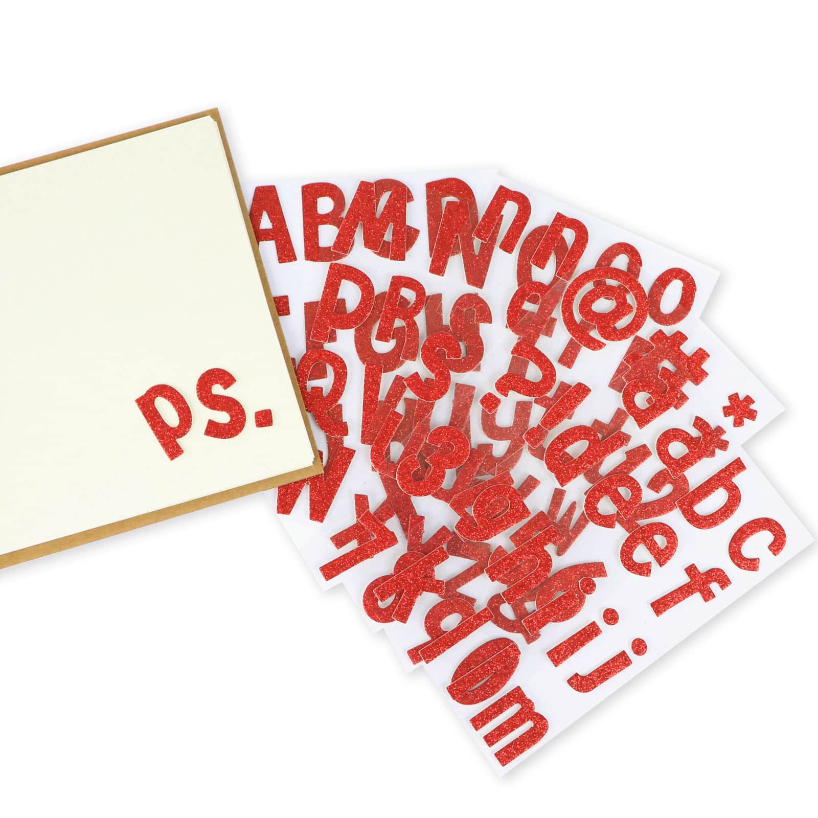 12 Pack: 1.25" Red Glitter Alphabet Stickers by Recollections™