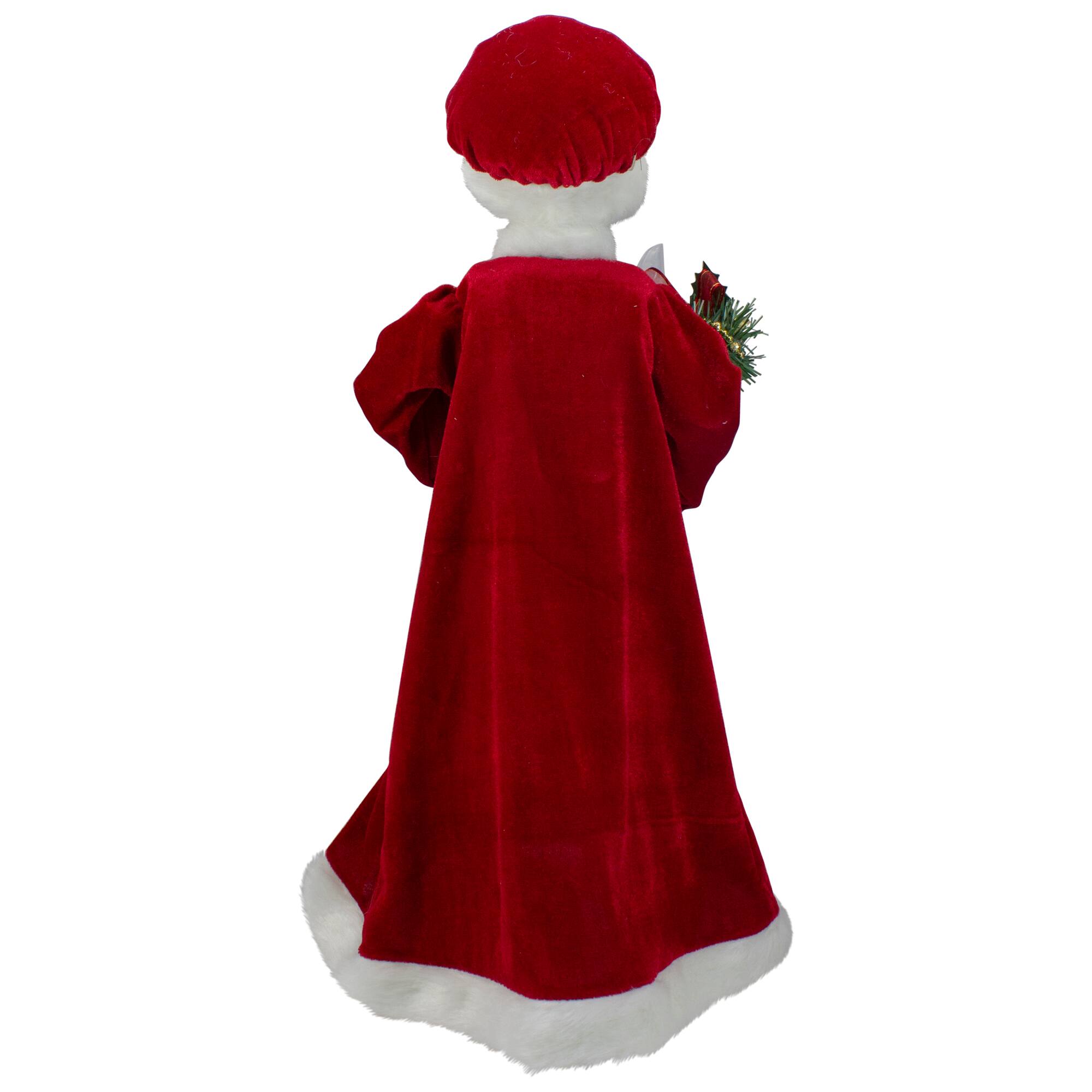 24" Animated Mrs. Claus with Lighted Candle Musical Christmas Figure