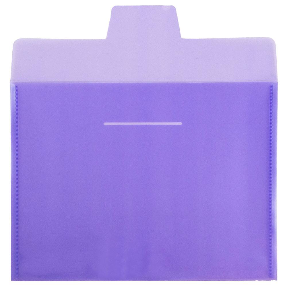 JAM Paper Plastic Tuck Flap Letter Size Booklet Envelopes, 12ct.