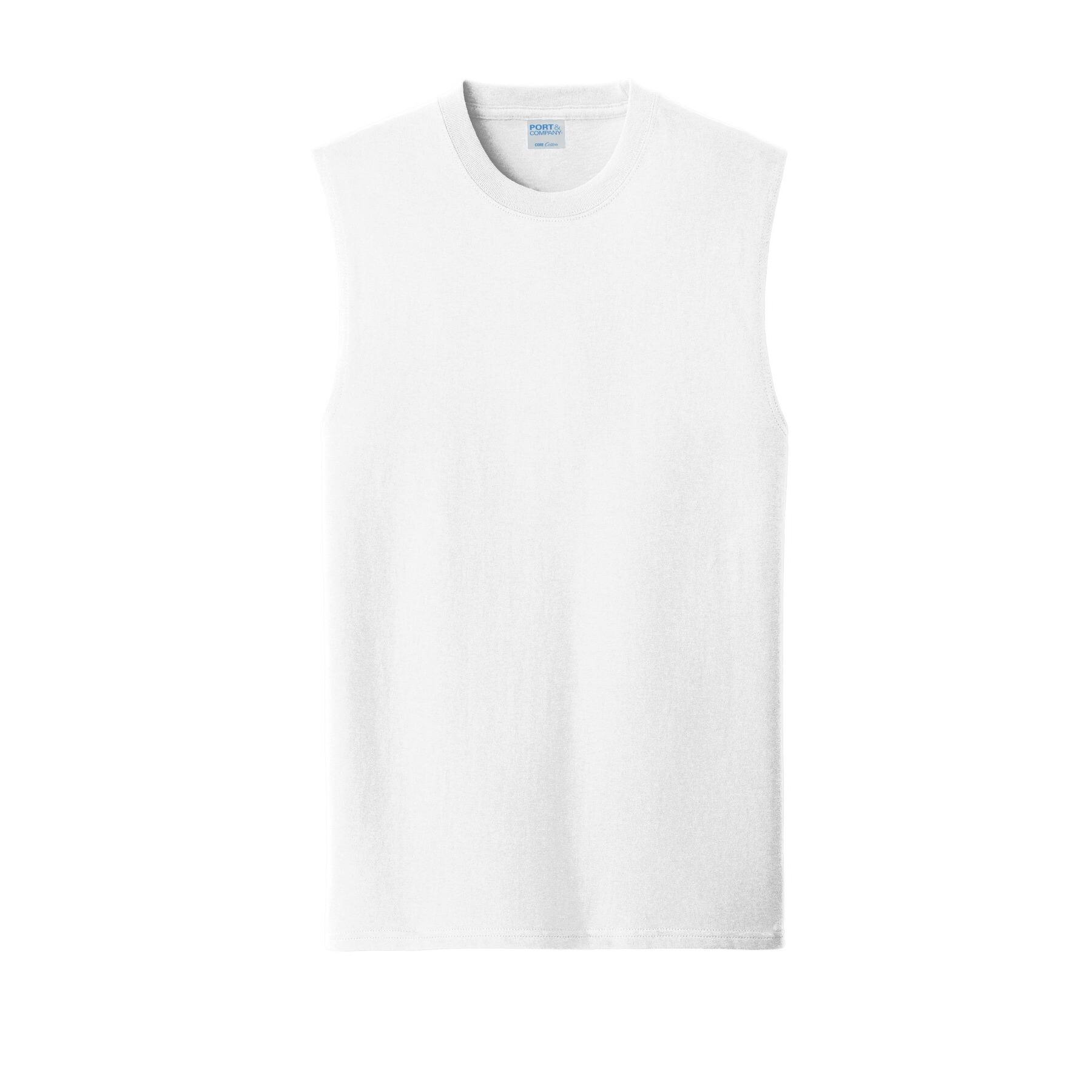 Port & Company® Men's Core Cotton Sleeveless T-Shirt