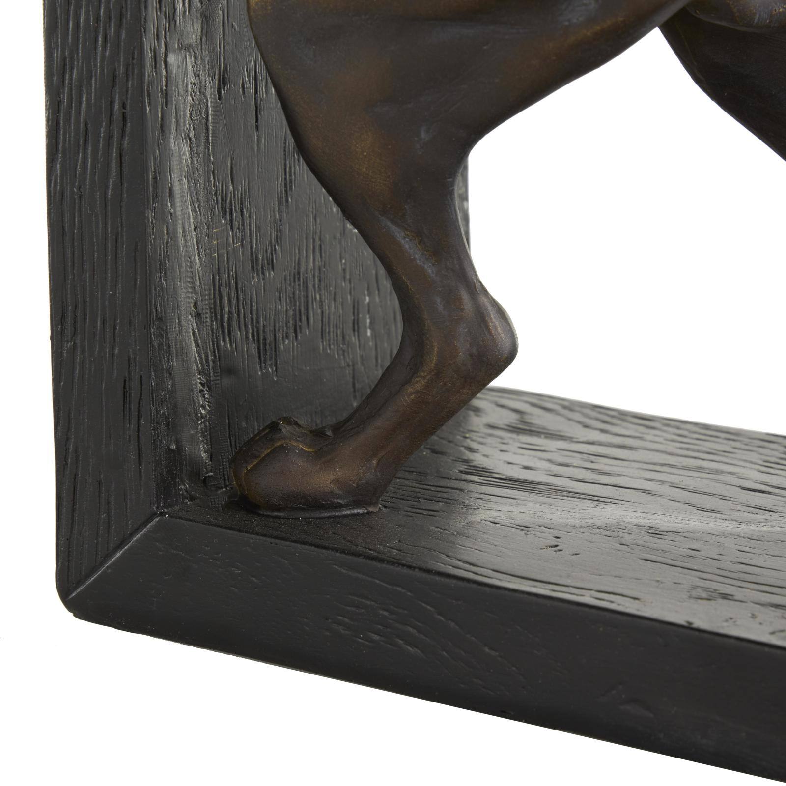 7&#x22; Black Greyhound Decorative Bookend Set