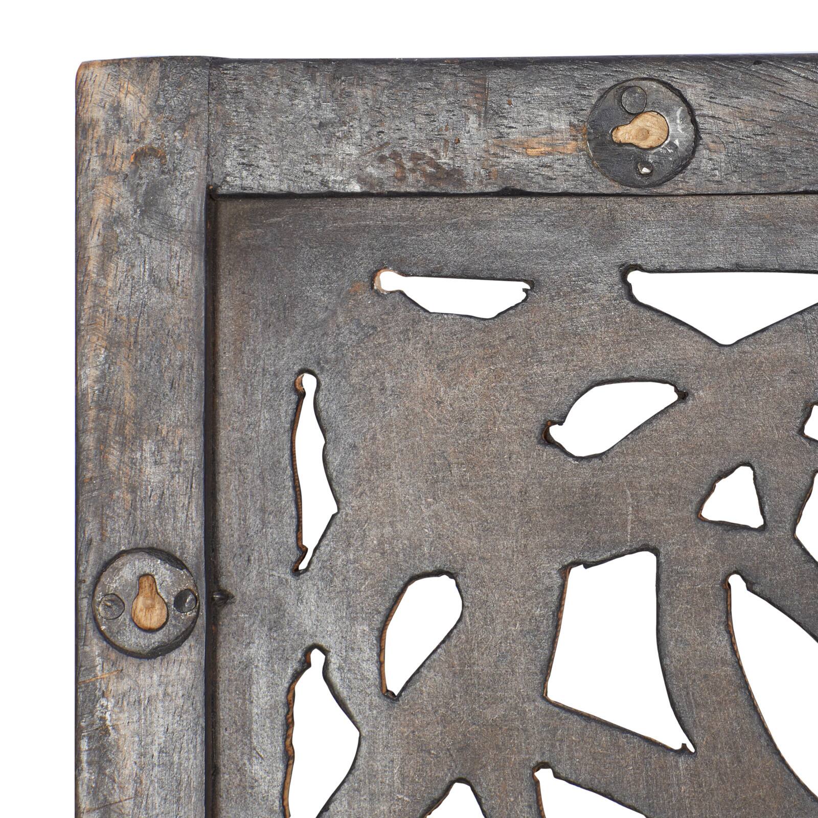 Set of 2 Brown Wood Traditional Wall Decor, 48" x 16"