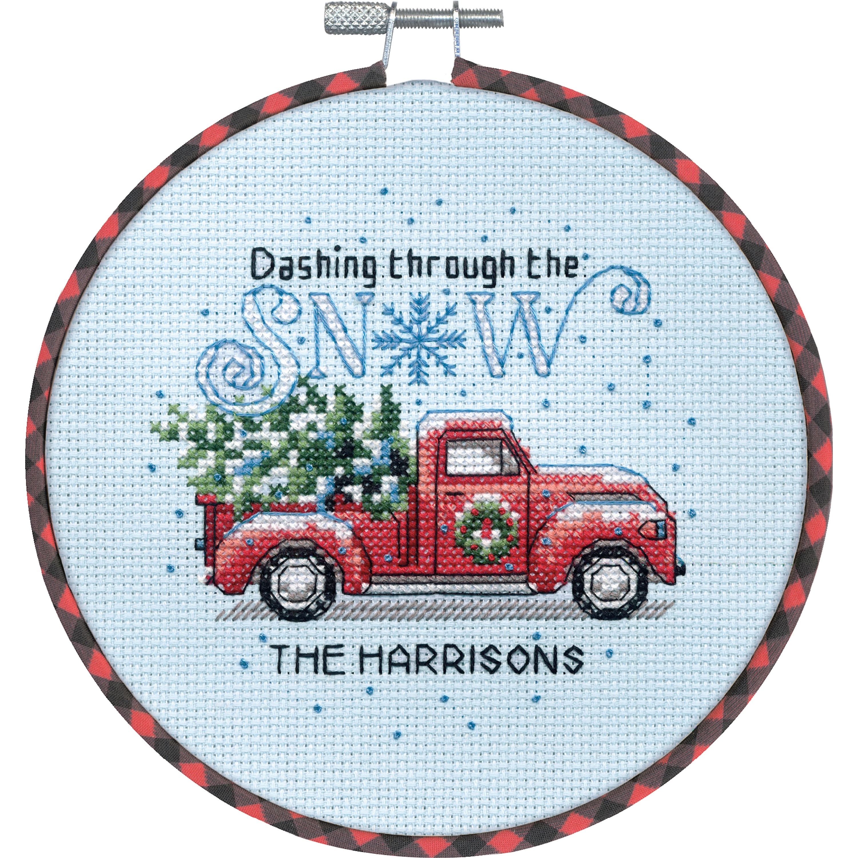 Dimensions&#xAE; Learn-A-Craft Holiday Family Truck Counted Cross Stitch Kit