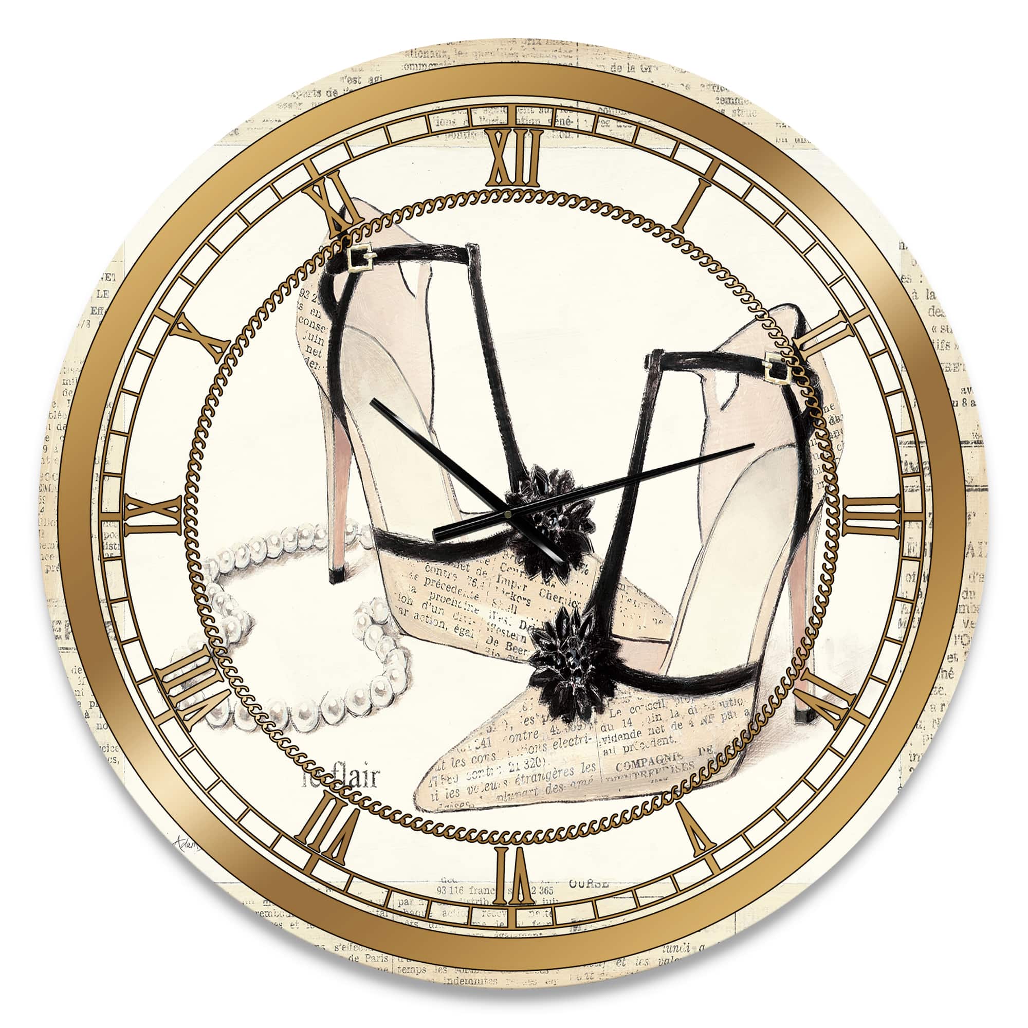 Designart Chic Glam Closet III Glam Wall Clock