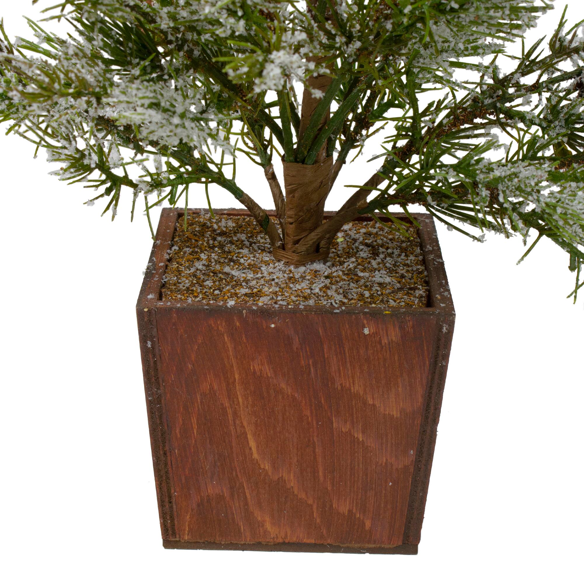 28" Unlit Frosted Pine Potted Artificial Christmas Tree