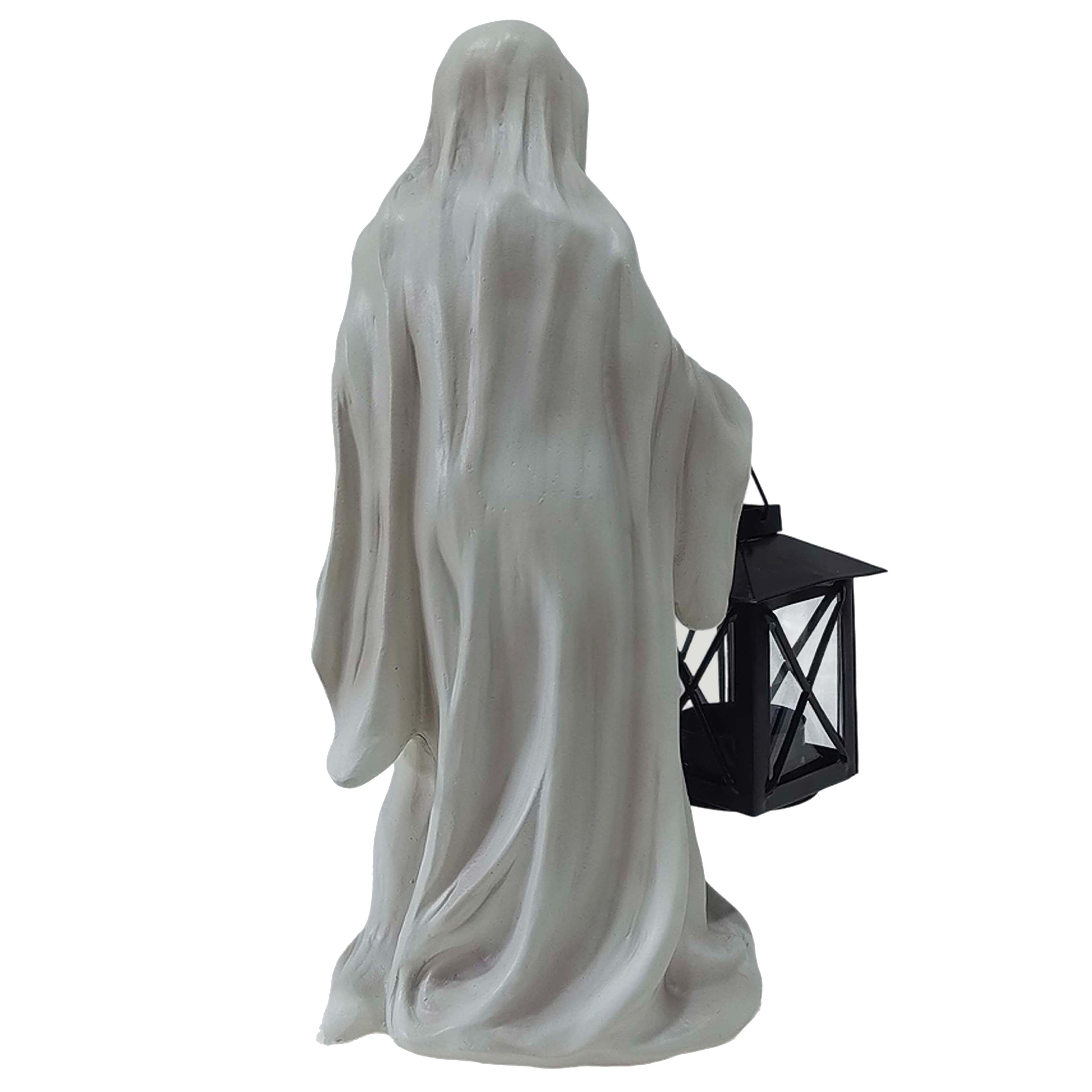 12&#x22; White Ghost with Lantern Tealight Candle Holder by Ashland&#xAE;