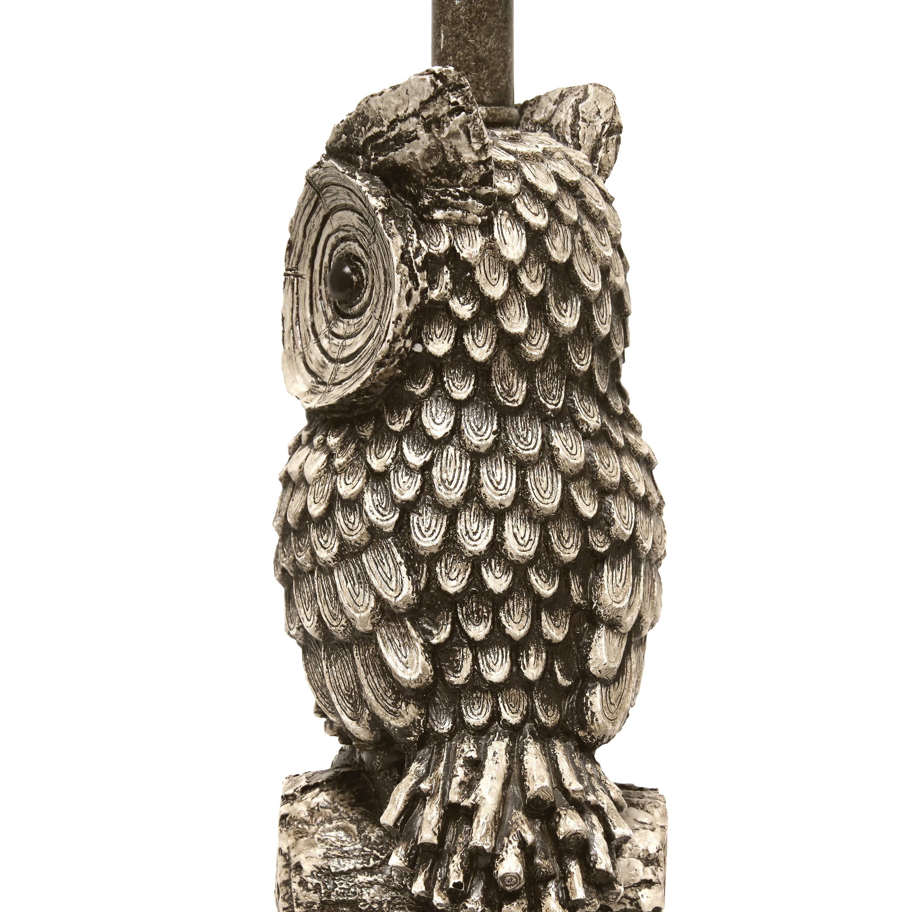 Simple Designs™ 20" Brown and White Owl Table Lamp with Shade