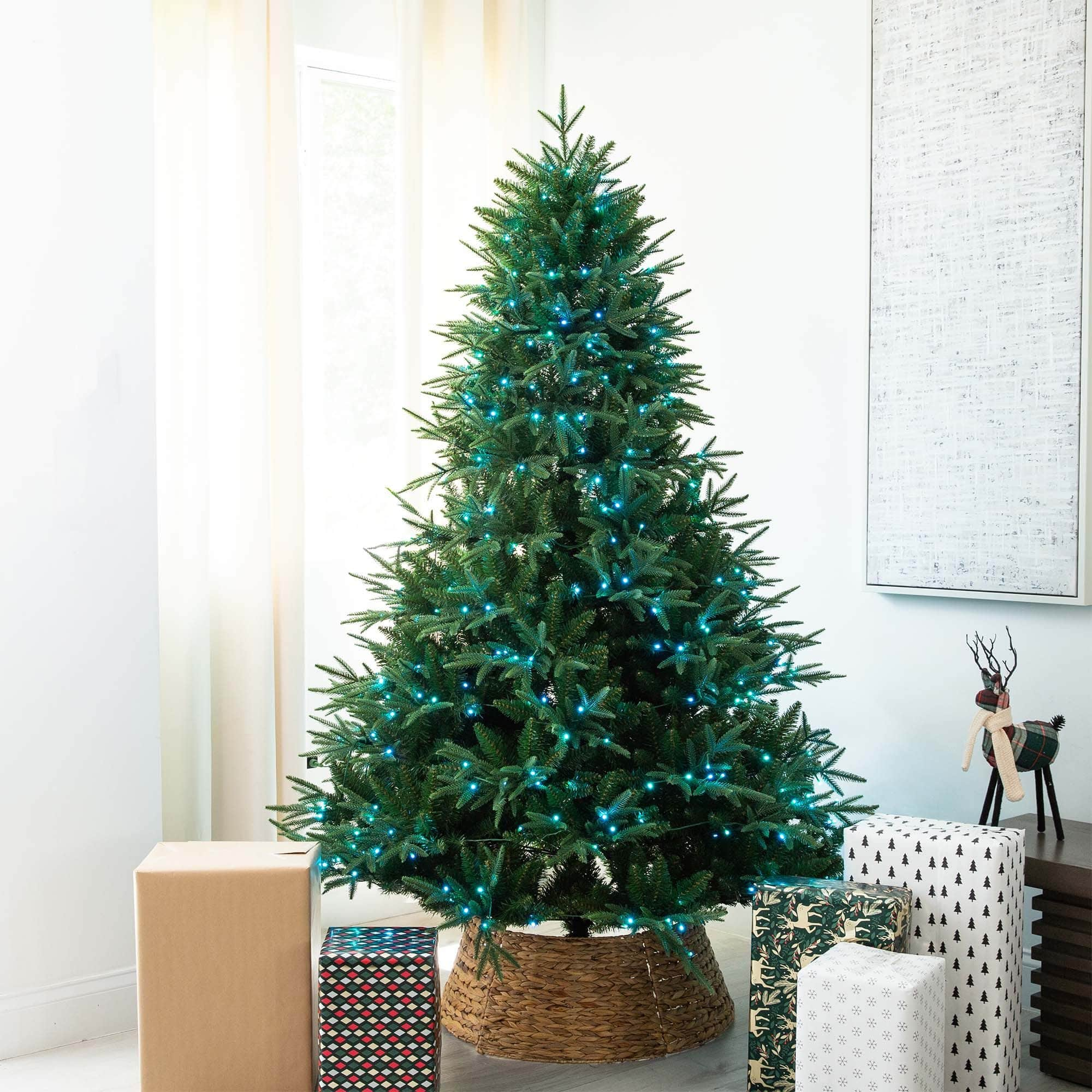 7ft. Pre-Lit Edmonton Fir Artificial Christmas Tree, Color Changing LED Lights