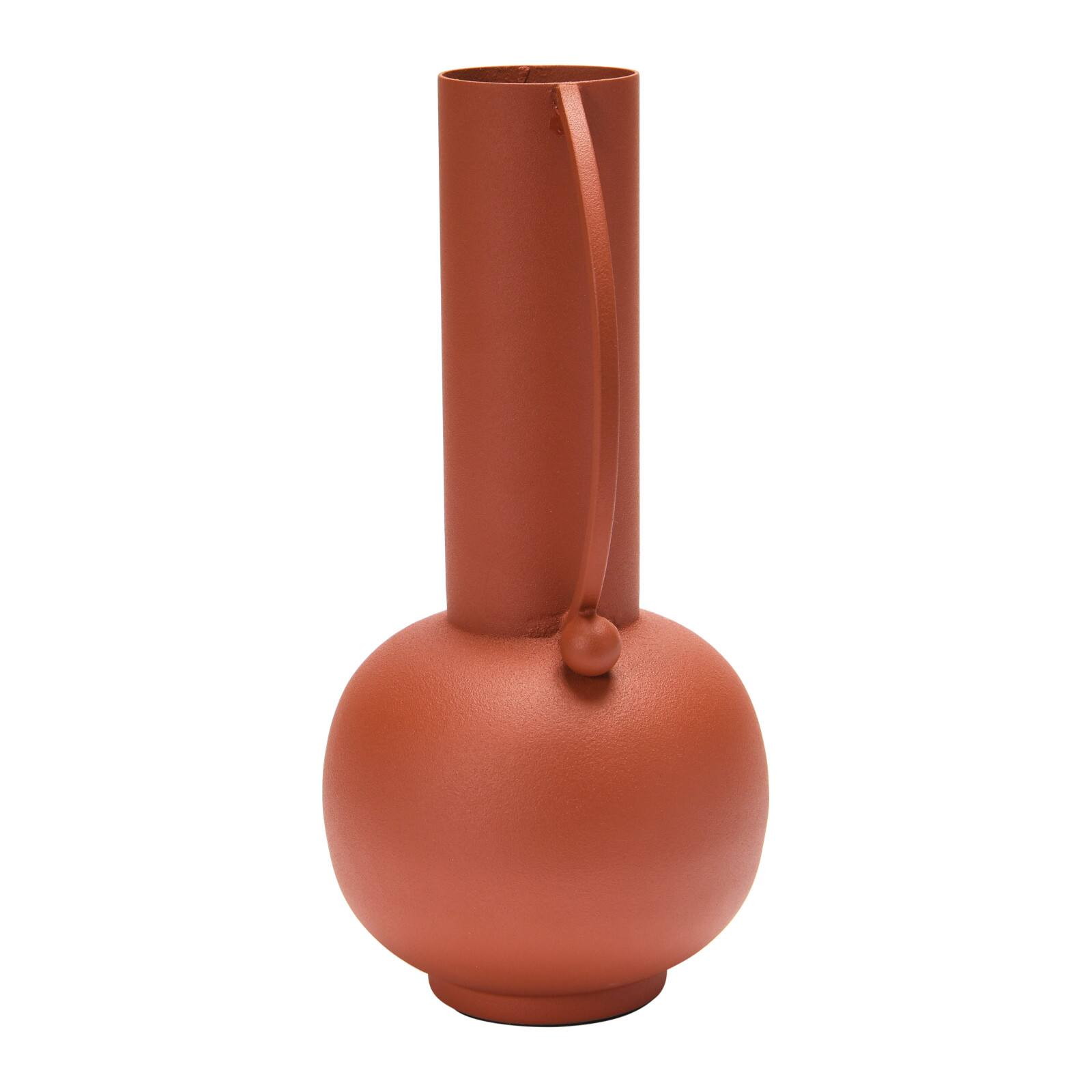 Hello Honey® 12'' Textured Metal Vase with Handles and Orbs