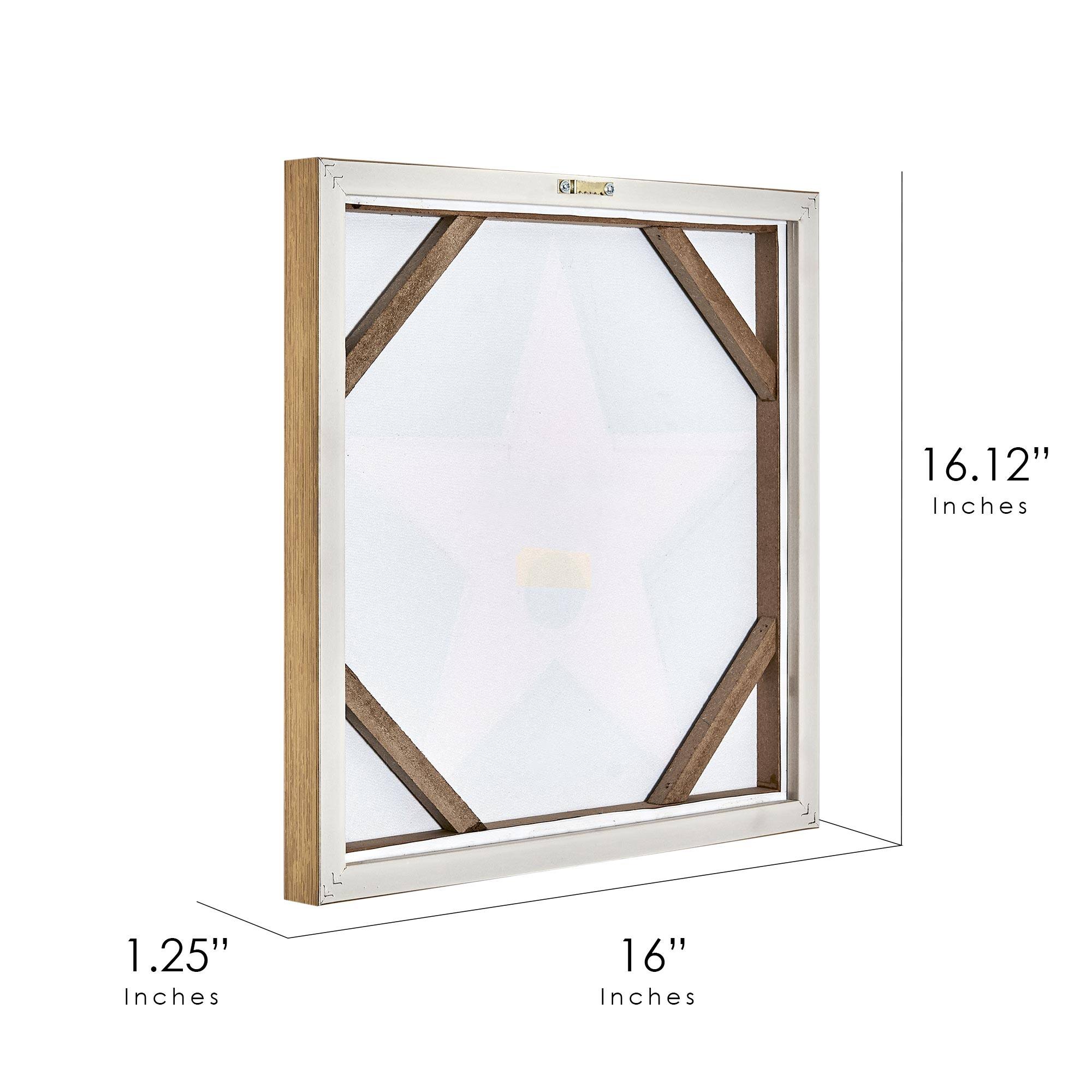 American Art Decor Antagonist Framed Canvas 16" x 16" Wall Decor