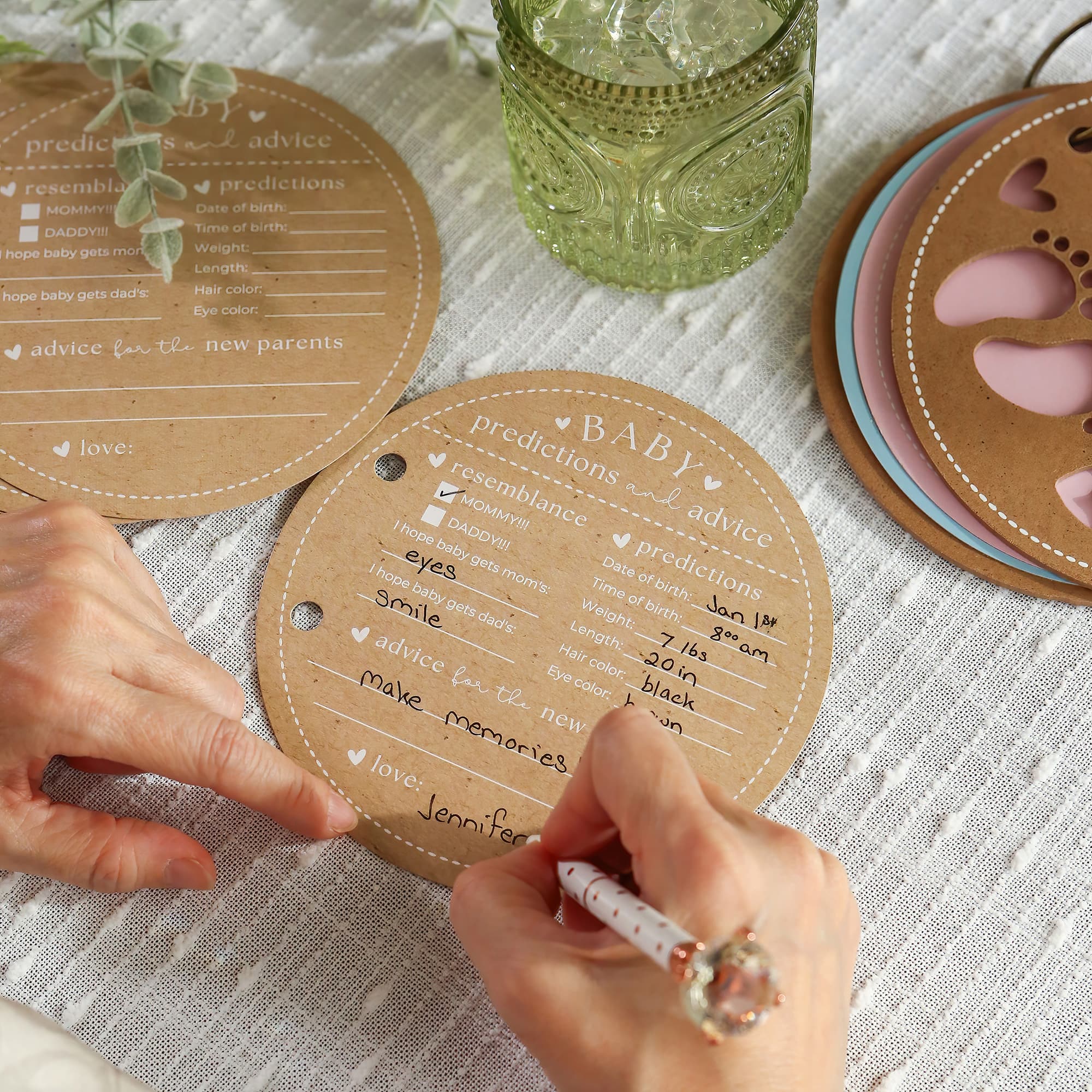 Kate Aspen&#xAE; Kraft Circle Baby Shower Keepsake Book