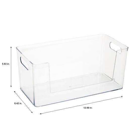 Simplify Rectangular Open Front Organizer Bin | Plastic Buckets & Bins ...