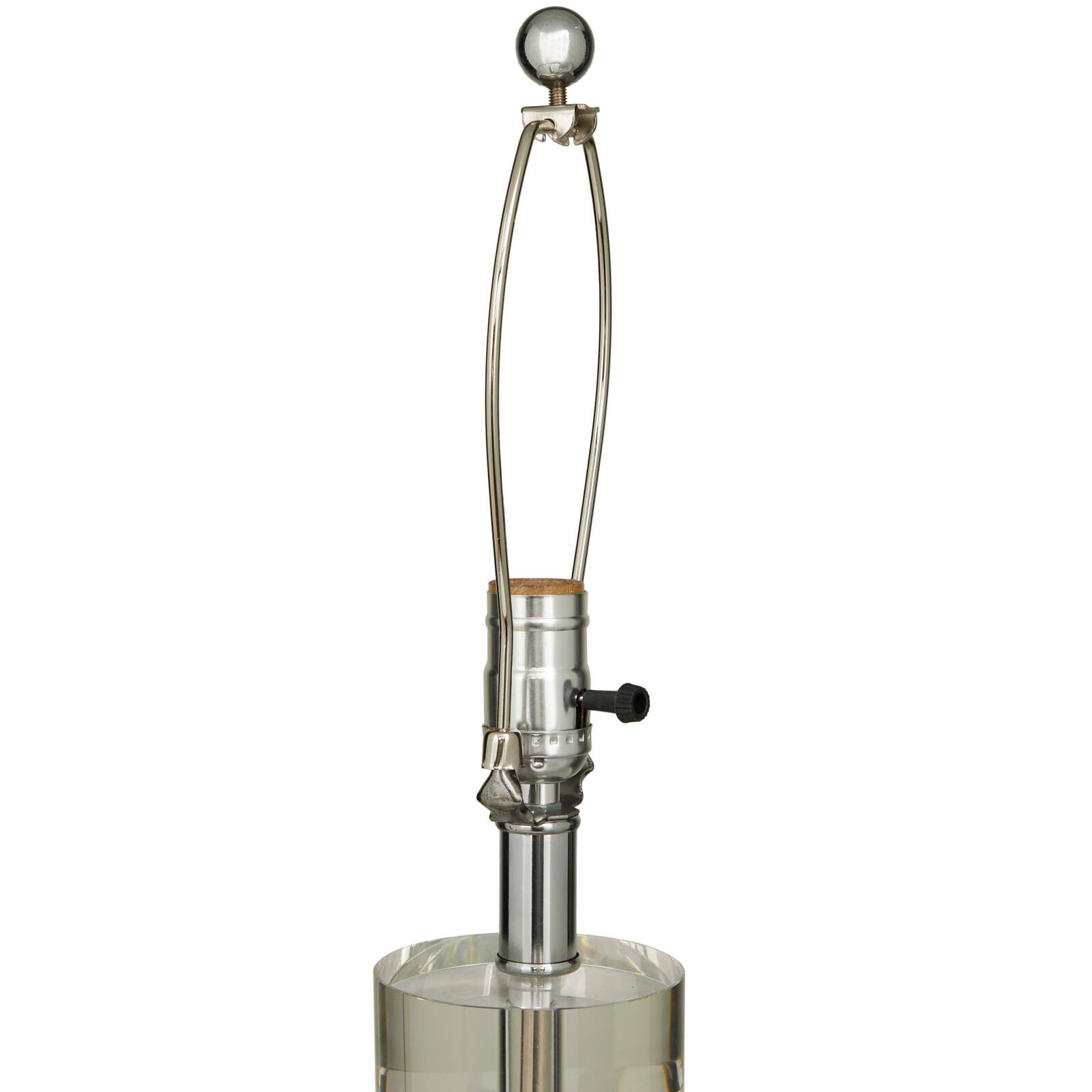 White Marble Slender Stand Table Lamp with Drum Shade 15&#x22; x 15&#x22; x 29&#x22;