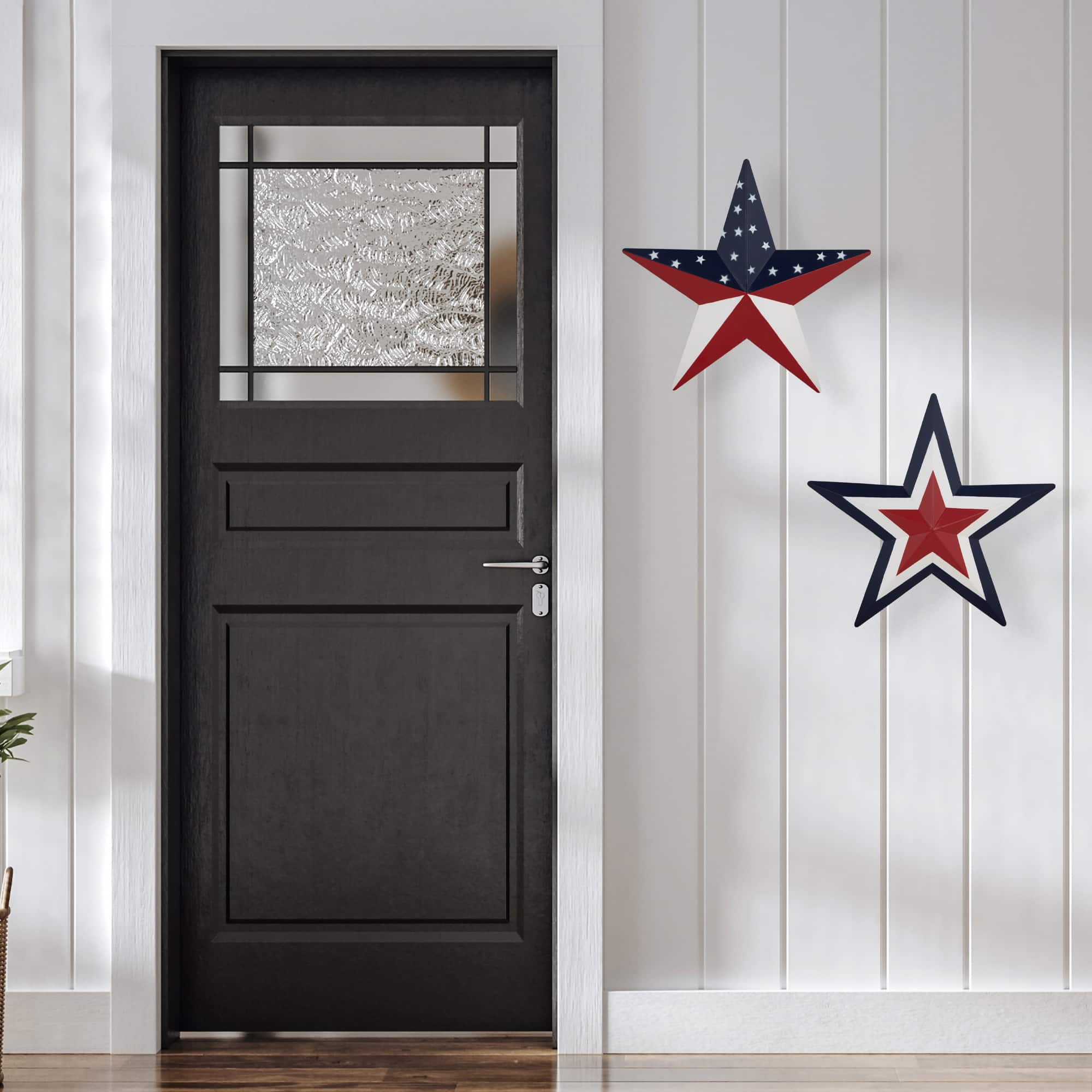 15&#x22; Patriotic Star Metal Wall Decoration