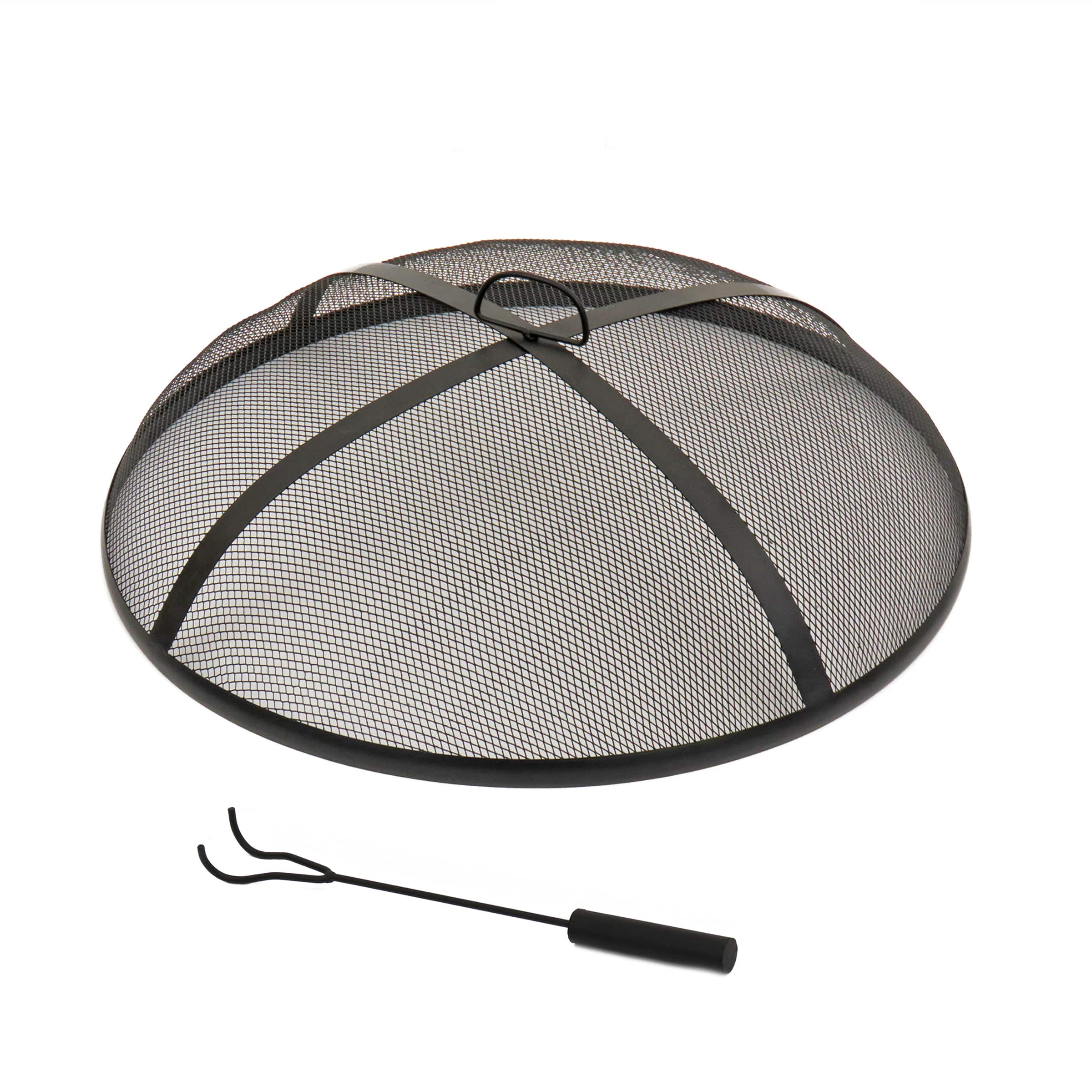 33" Hammered Copper Fire Pit with Stand & Screen