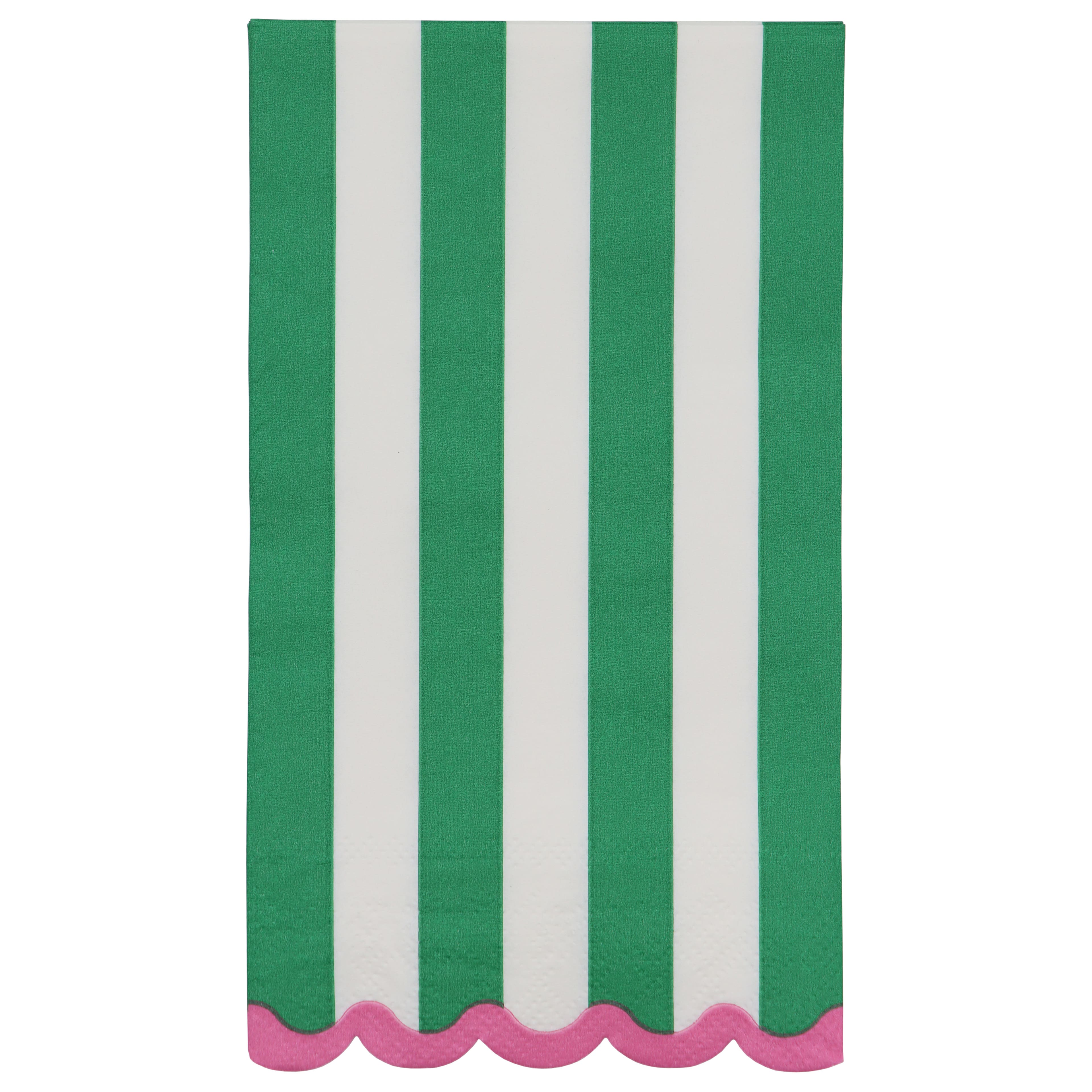 Cocktail Court Green & White Stripes Paper Guest Napkins, 20ct. by Celebrate It™