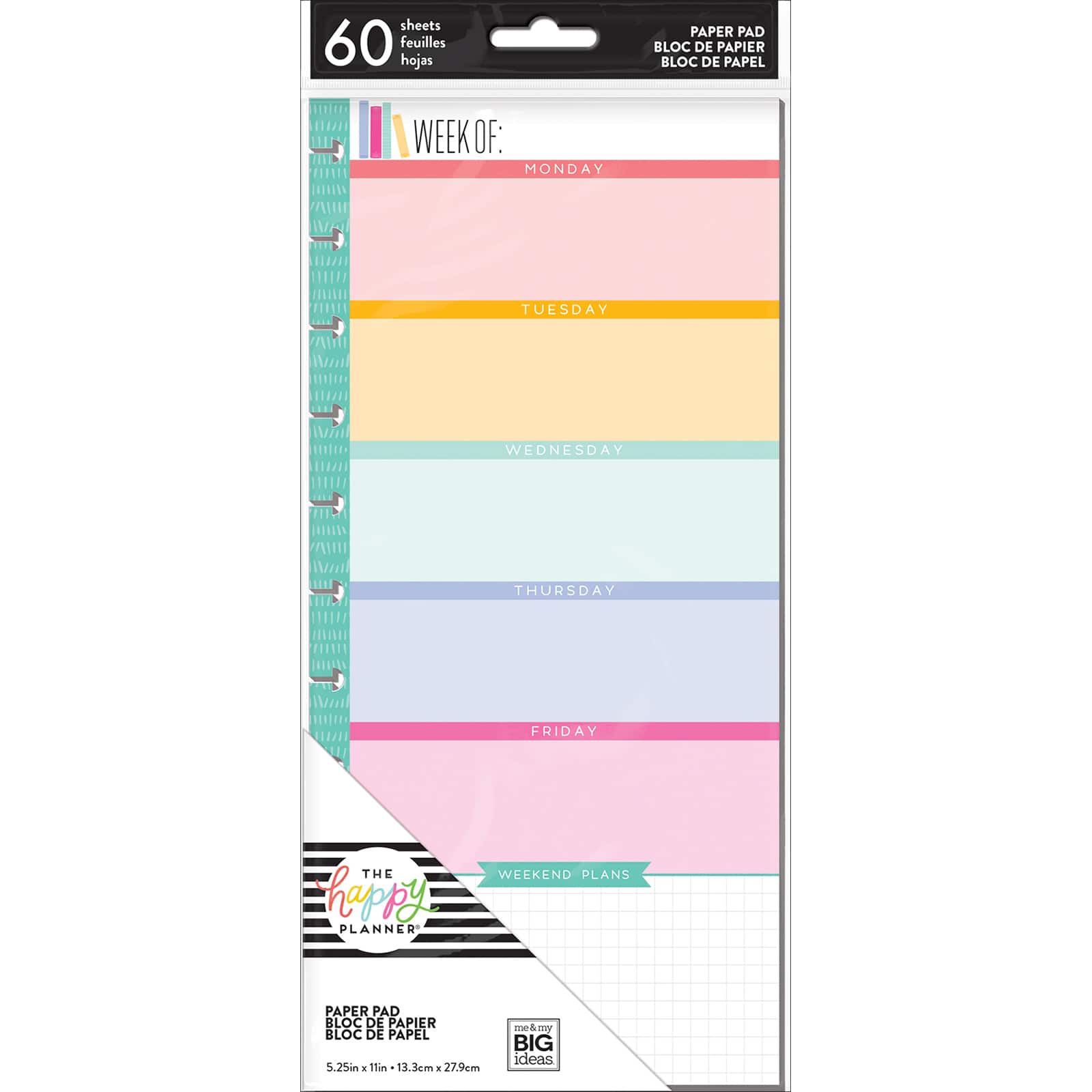 The Big Happy Planner&#xAE; Week Of Teacher Punched Paper Paper Pad