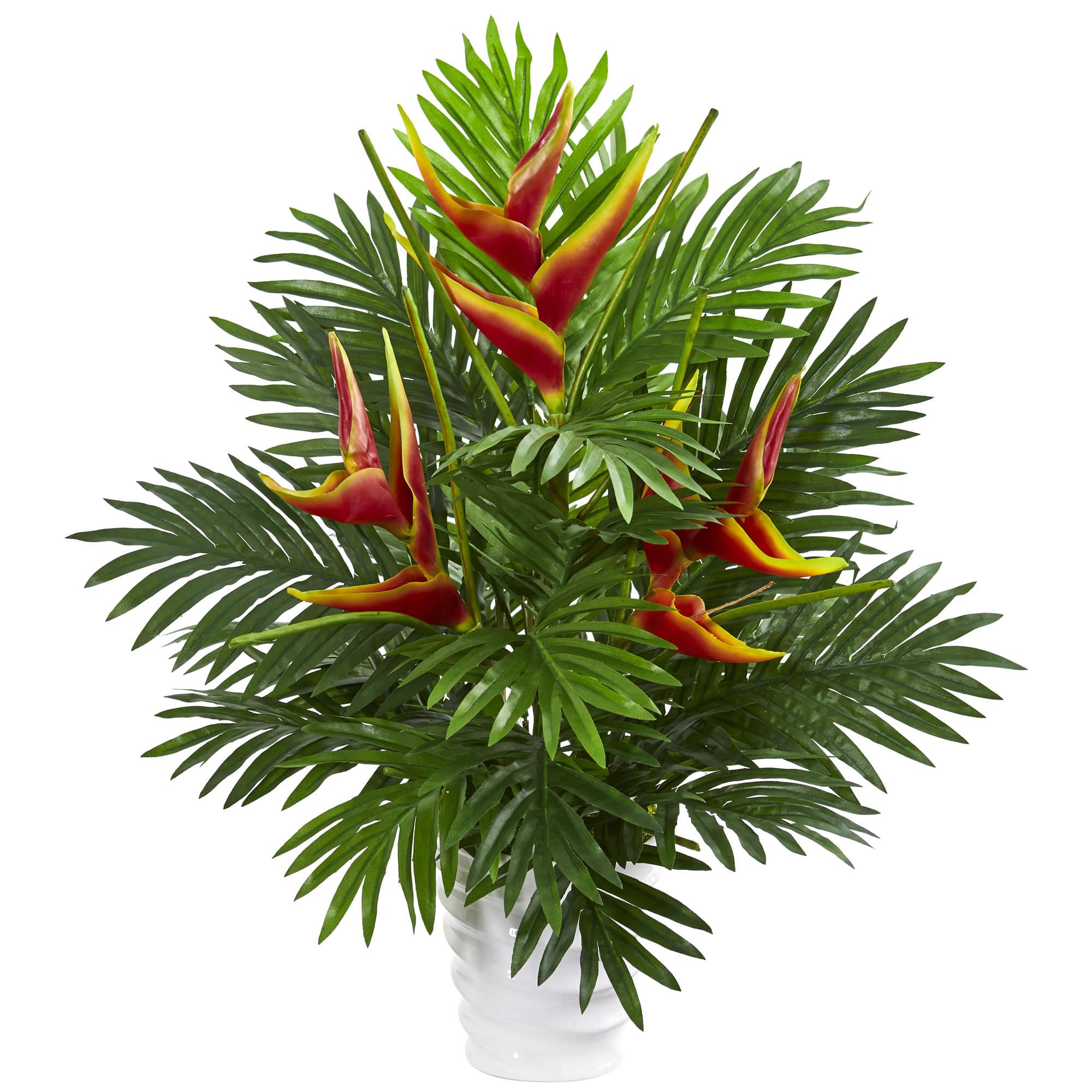 25" Heliconia & Areca Palm Artificial Arrangement