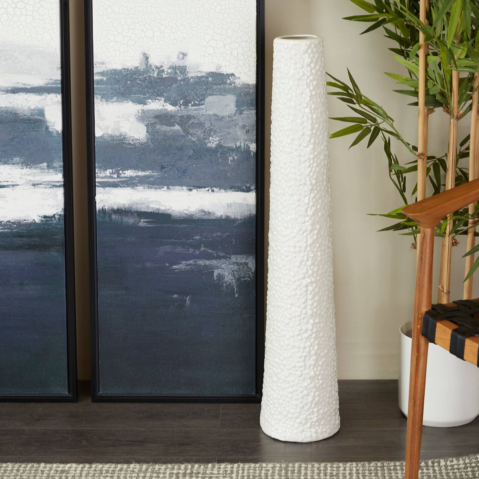 Modern Ceramic Vase with Bubble Texture