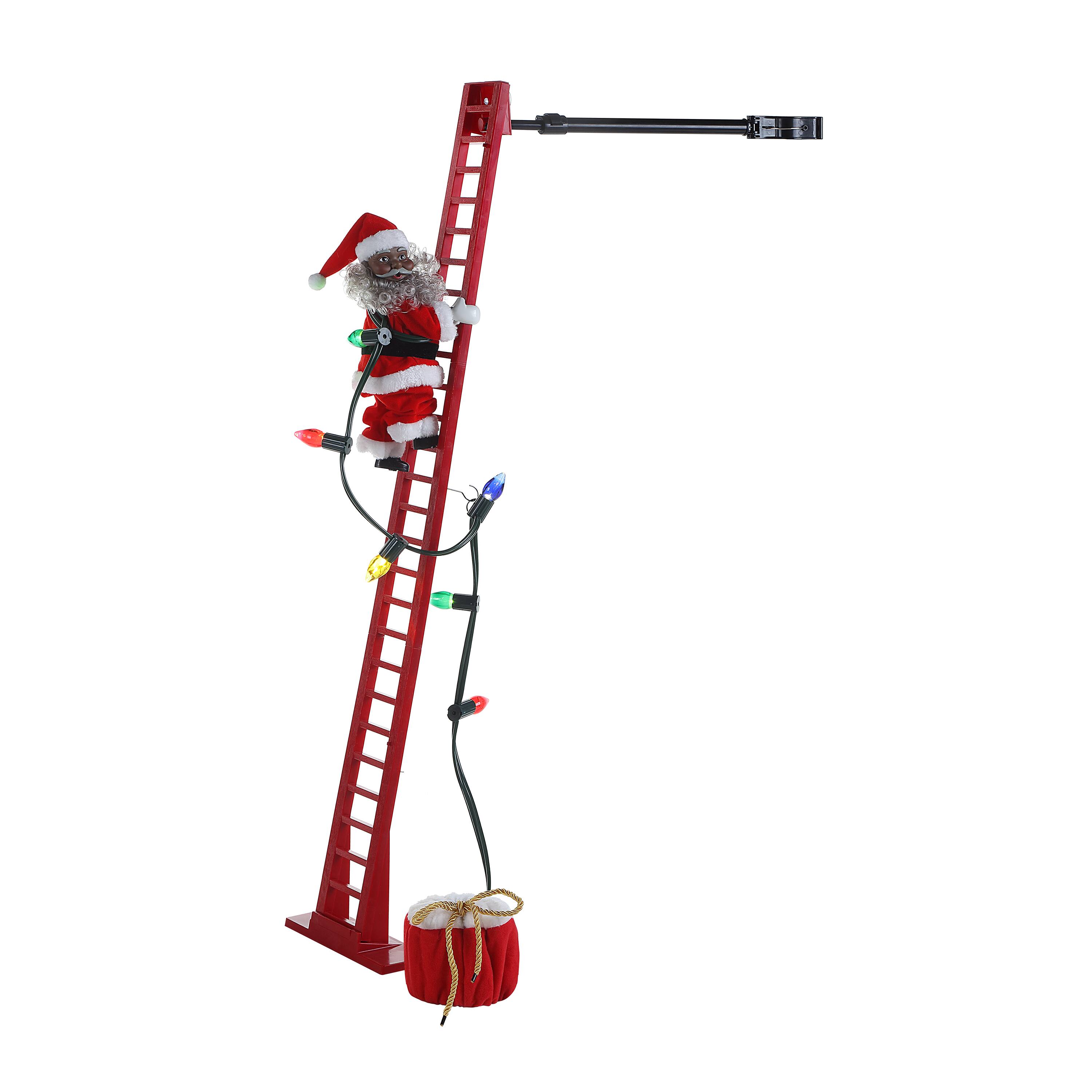 43&#x22; Super Climbing Santa with Ladder