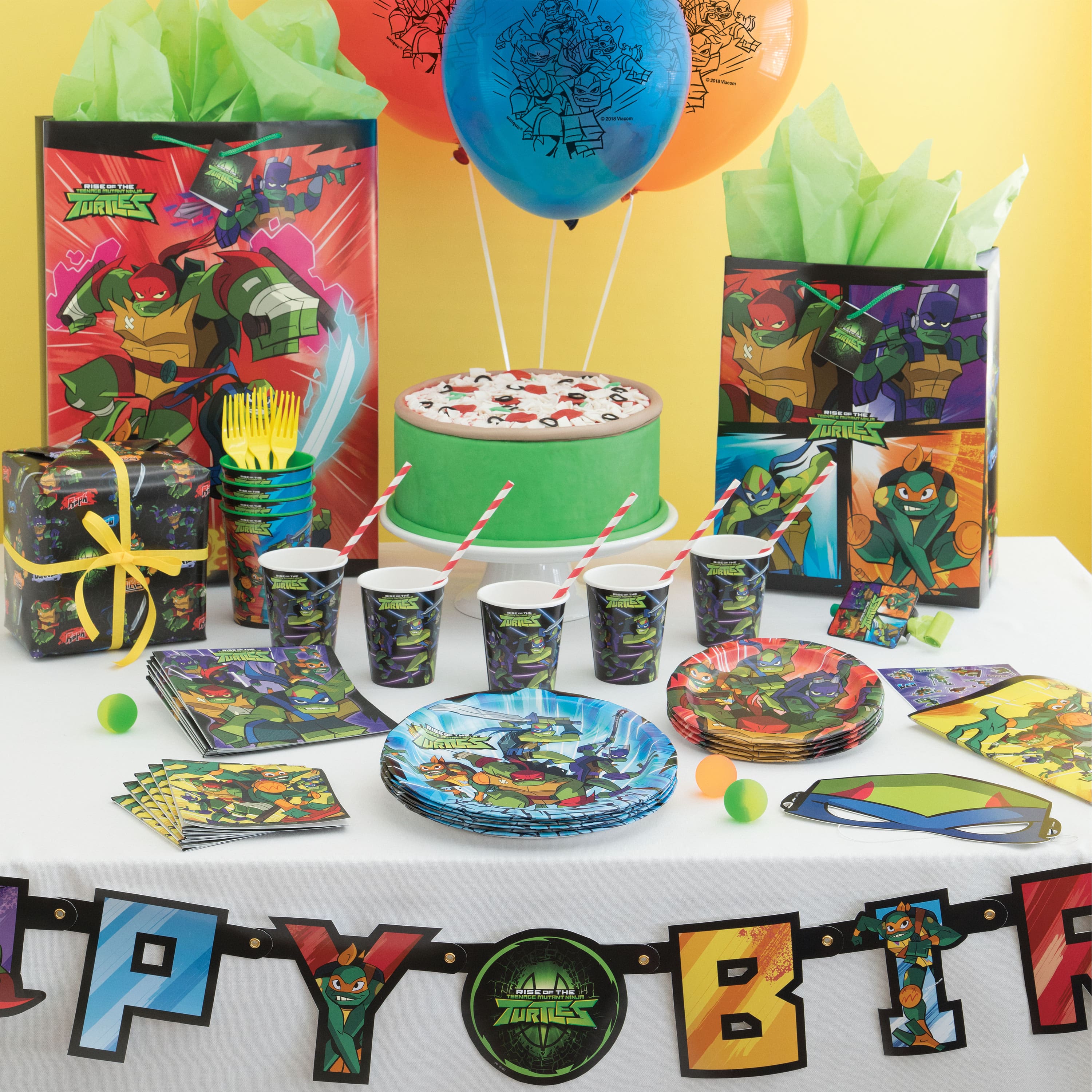 6 pcs Teenage Mutant Ninja Turtles Balloons Birthday Party Supplies 