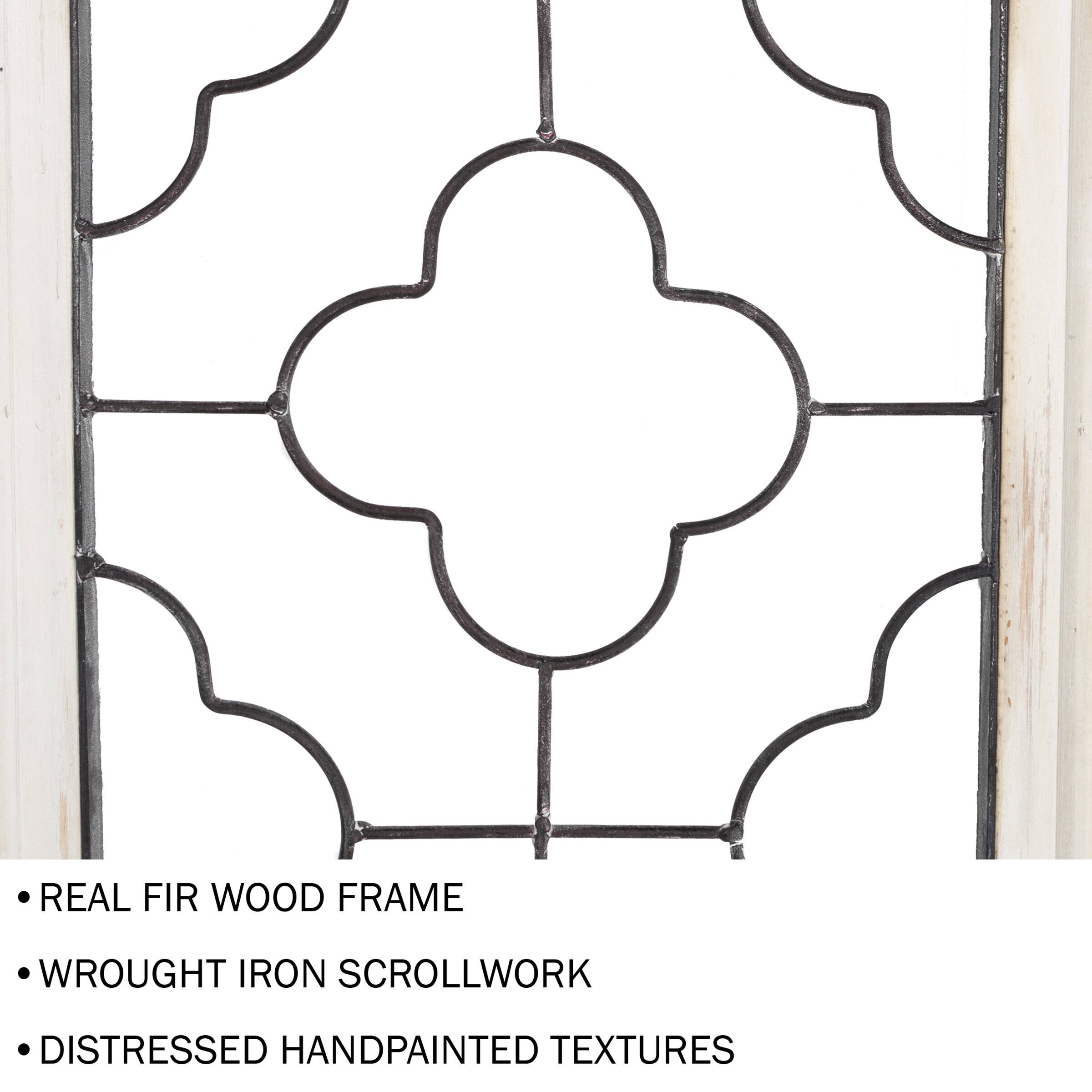 Hastings Home 31&#x22; Metal &#x26; Wood Clover Wall Panel
