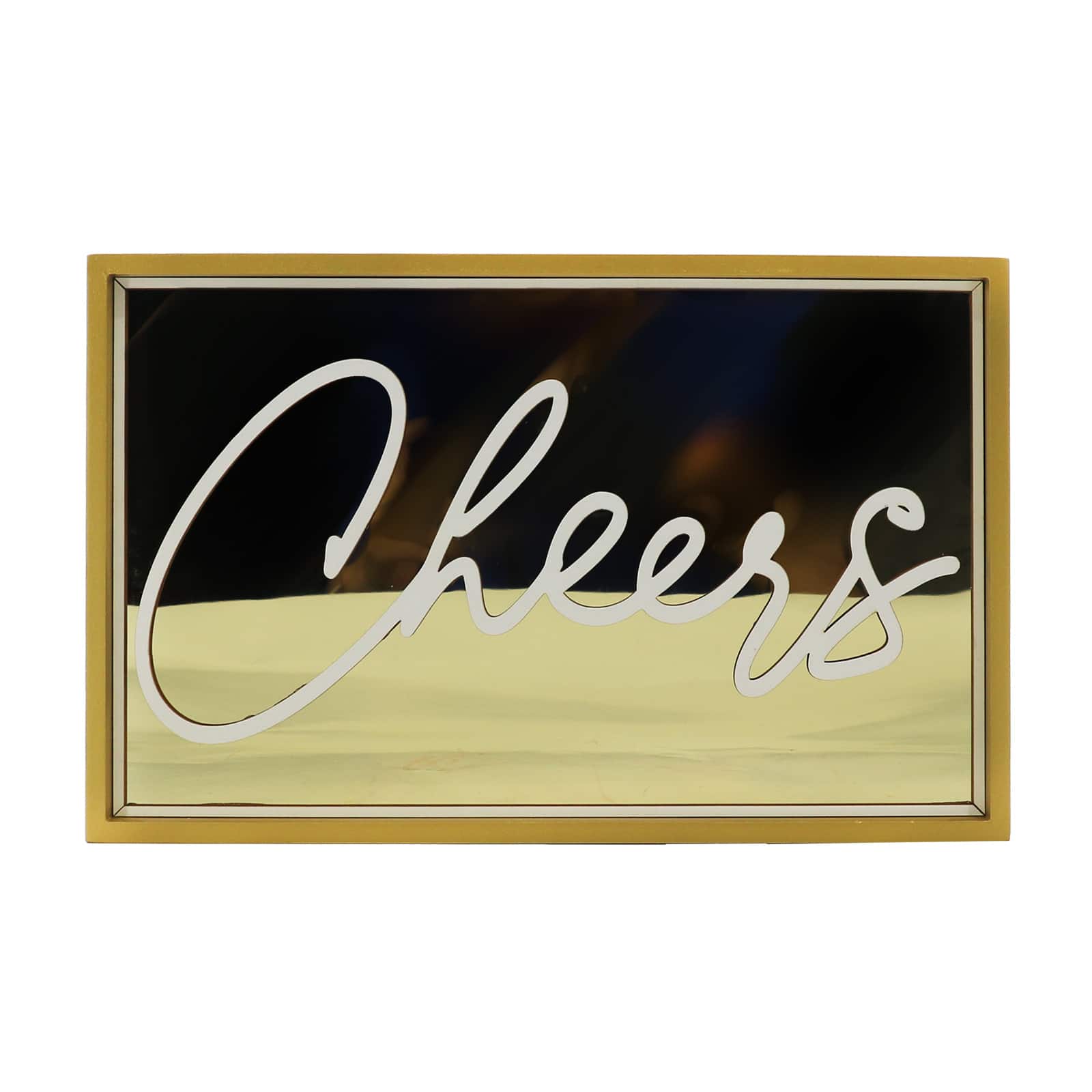 Gold Cheers Acrylic Mirror Sign Wall D&#xE9;cor by Ashland&#xAE;